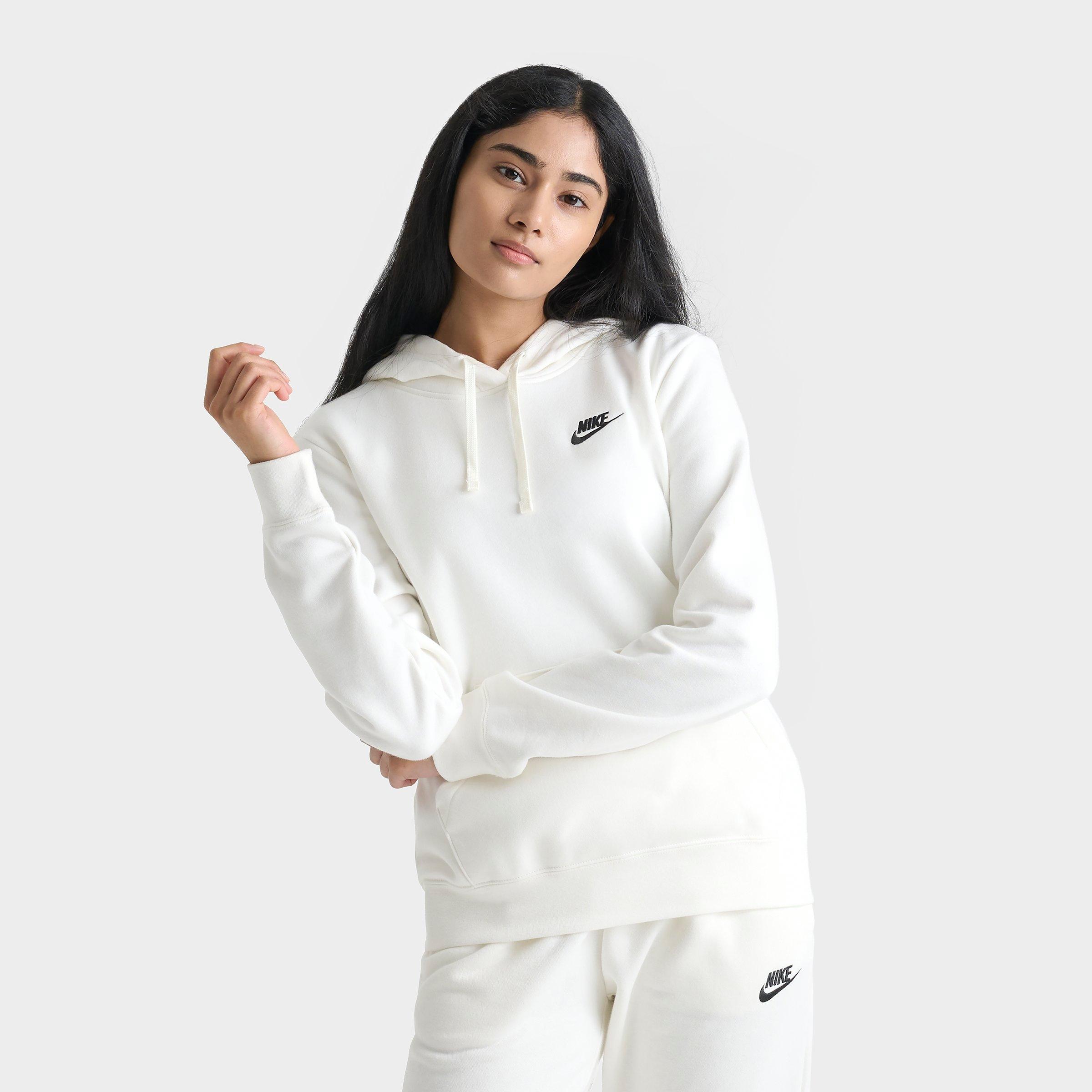 Nike Women's Sportswear Club Fleece Pullover Hoodie In White