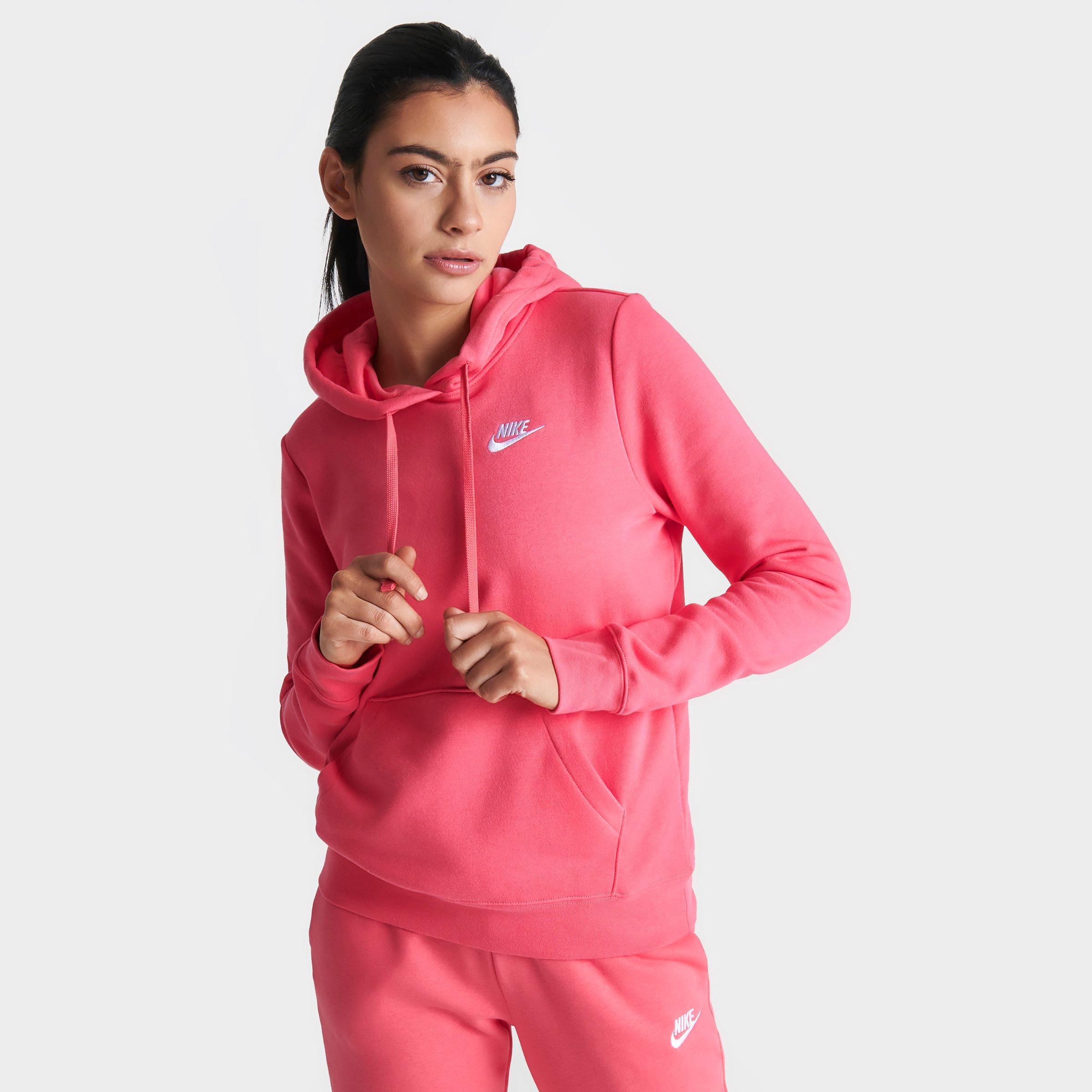 Nike Womens Club Fleece Funnel Pullover Hoodie Medium Soft Pink/White –  SportsPower Bega Merimbula