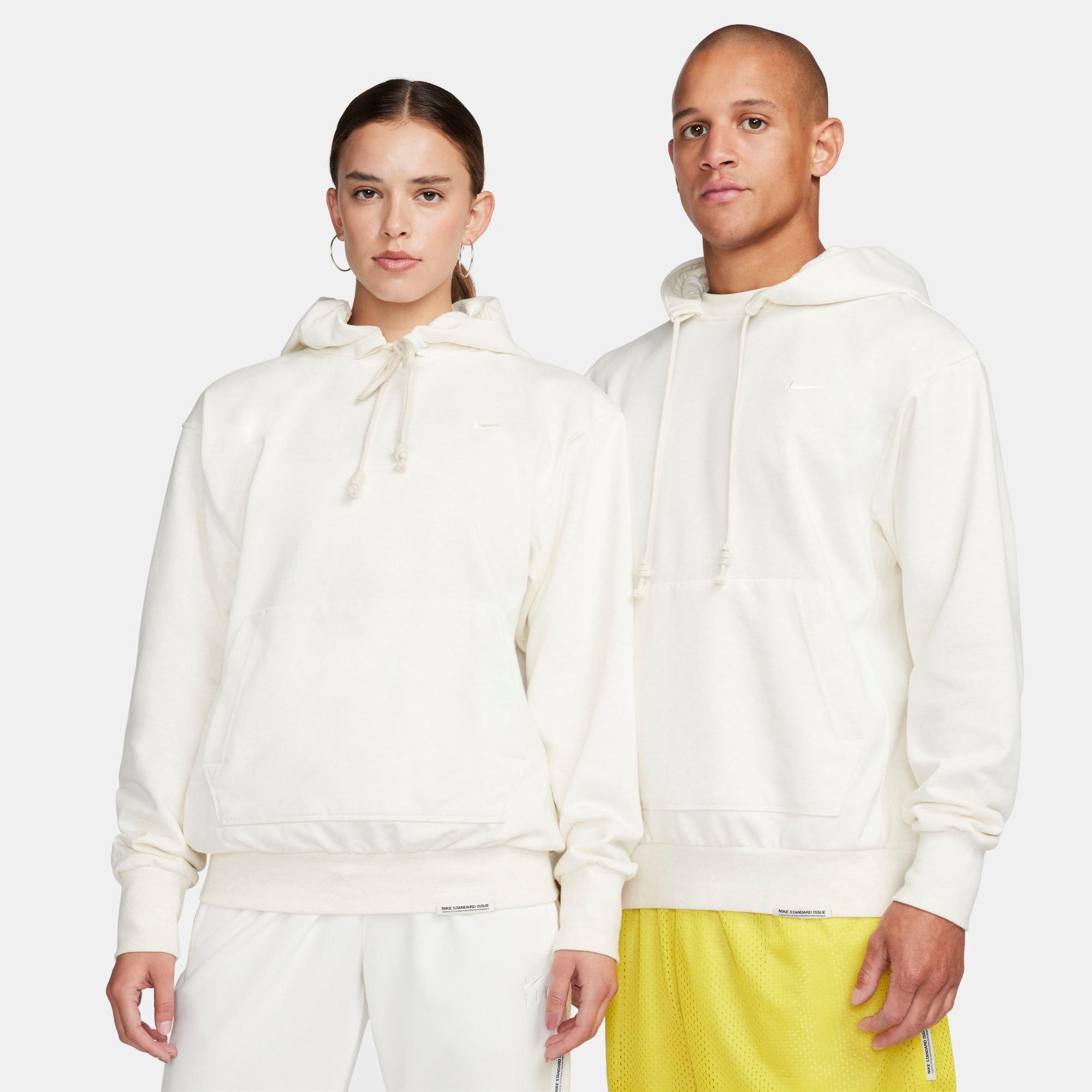 Nike Men's Dri-FIT Standard Issue Pullover Basketball Hoodie in Phantom/Heather/Pale Ivory Size: XS