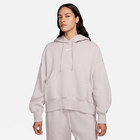 Nike Women's Sportswear Phoenix Fleece Oversized Pullover Hoodie In Platinum Violet/sail