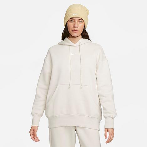 Nike Women's Sportswear Phoenix Fleece Oversized Pullover Hoodie In Light Orewood Brown/sail
