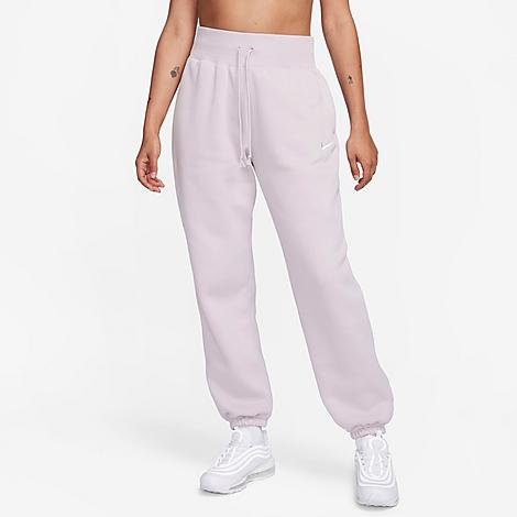 Nike Women's Sportswear Phoenix Fleece Oversized High-waist Jogger Pants In Platinum Violet/sail