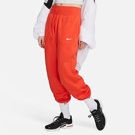 Nike Women's Sportswear Phoenix Fleece Oversized High-waist Jogger Pants In Picante Red/sail