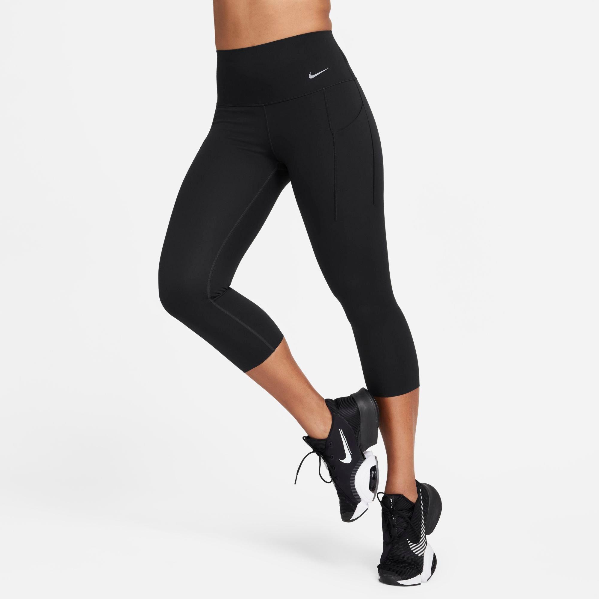 Nike Women's Dri-FIT Universa High-Waisted Cropped Leggings in BLACK/(BLACK) Size: XS