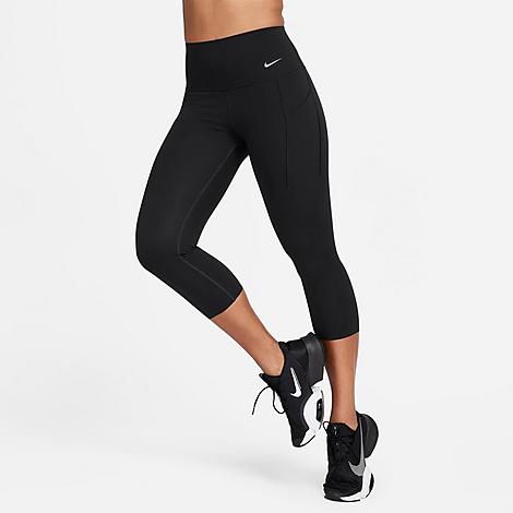 Nike Women's Dri-fit Universa High-waisted Cropped Leggings In  Black/black