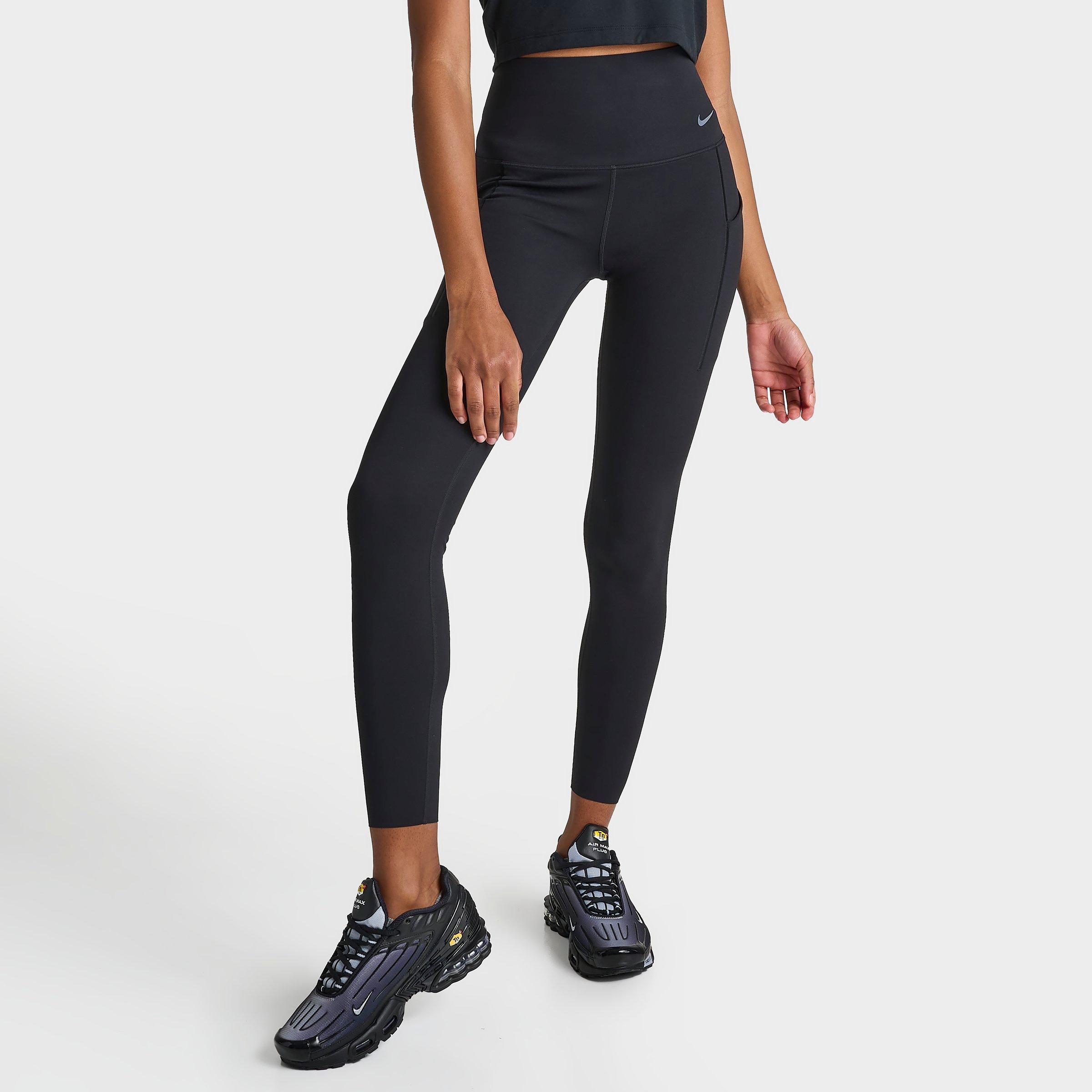 Shop Nike Women's Dri-fit Universa High-rise Leggings In Black/black