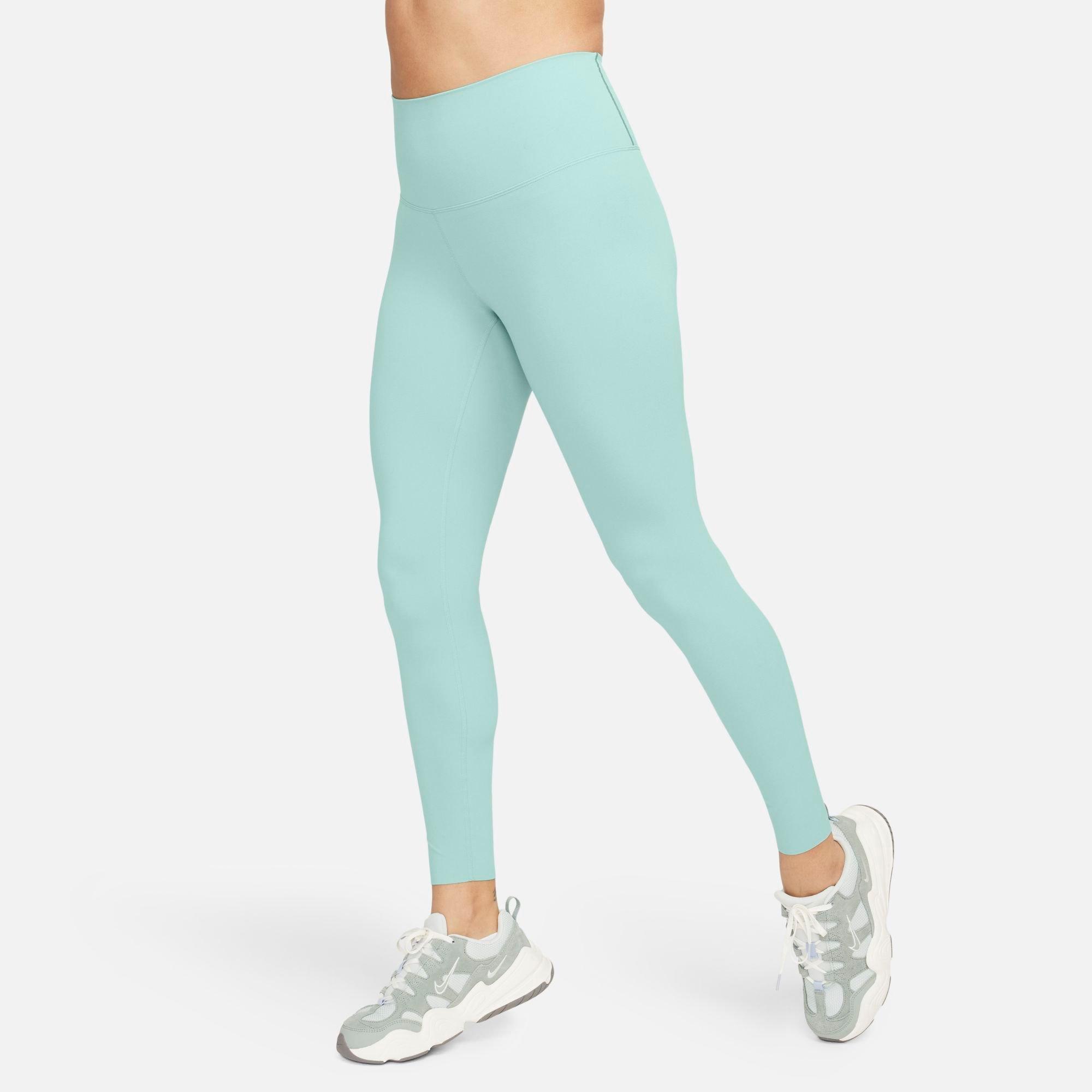 Shop Nike Women's Dri-fit Zenvy High-rise Track Tights In Mineral/black