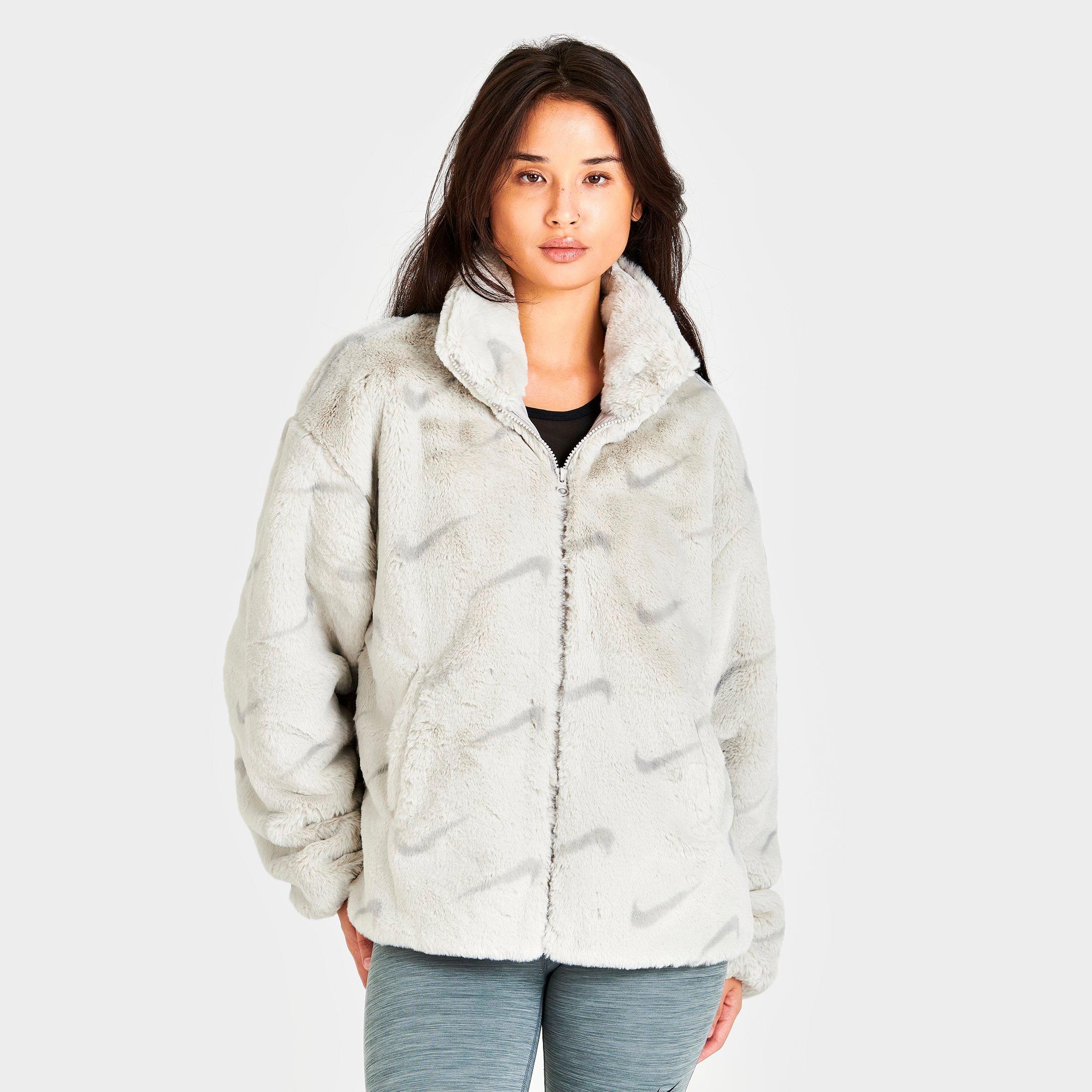 Nike women's plush faux fur online jacket