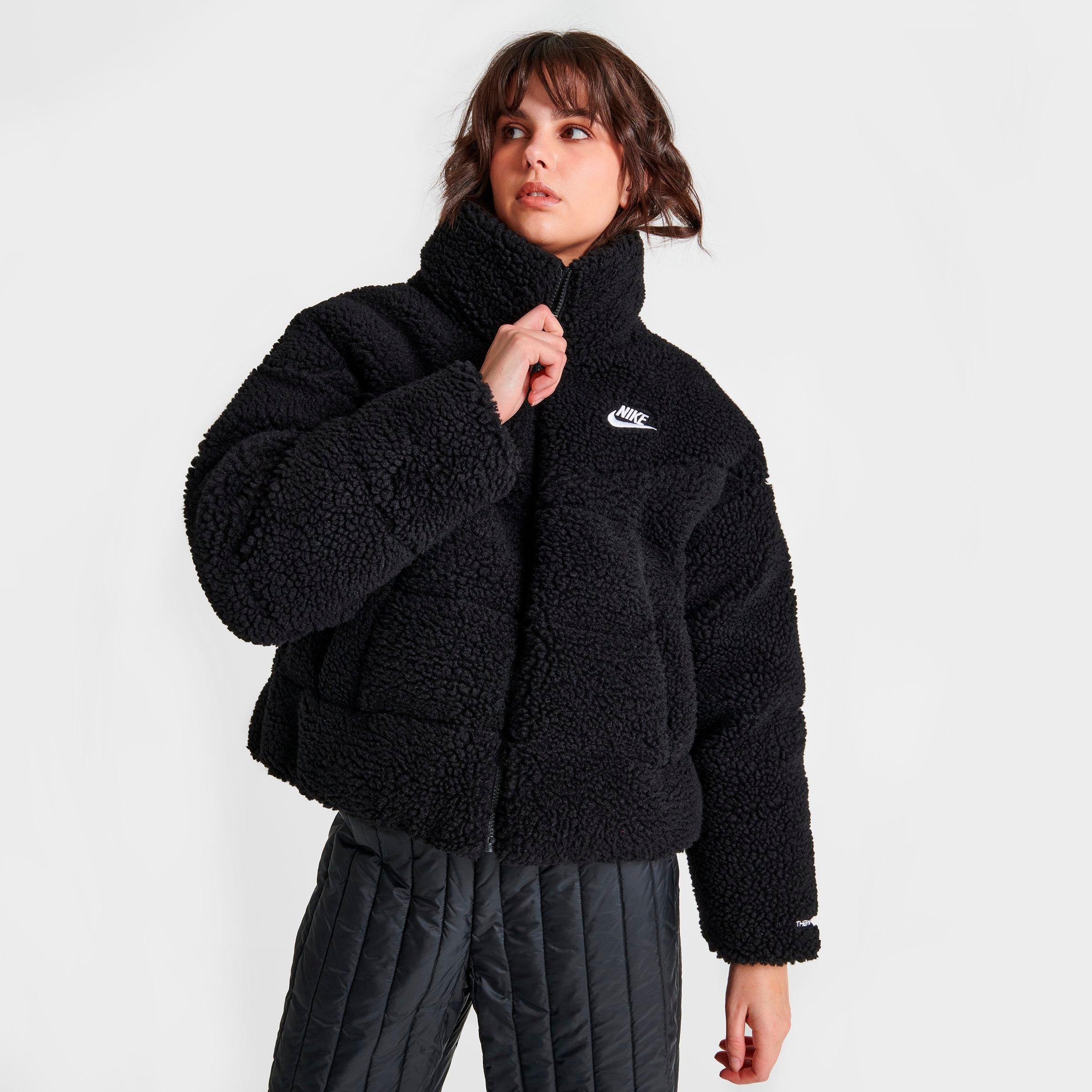 Nike Black Sportswear Therma-fit Jacket In Black/black/white