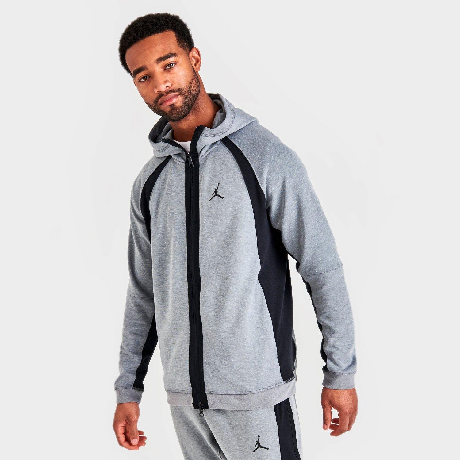 Nike Jordan Men's Dri-fit Sport Full-zip Hoodie In Carbon Heather