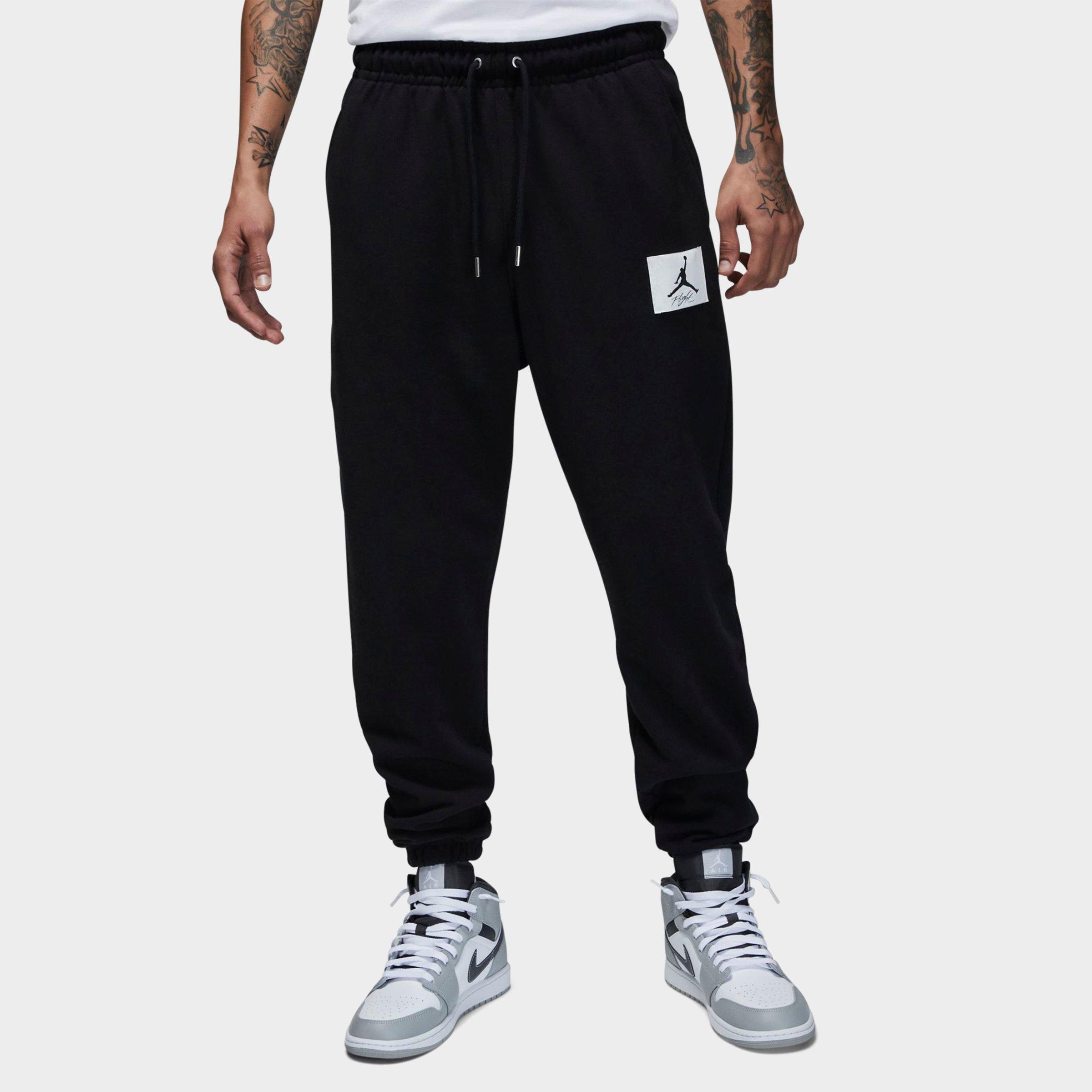 Nike Jordan Men's Flight Fleece Sweatpants In Black/sail