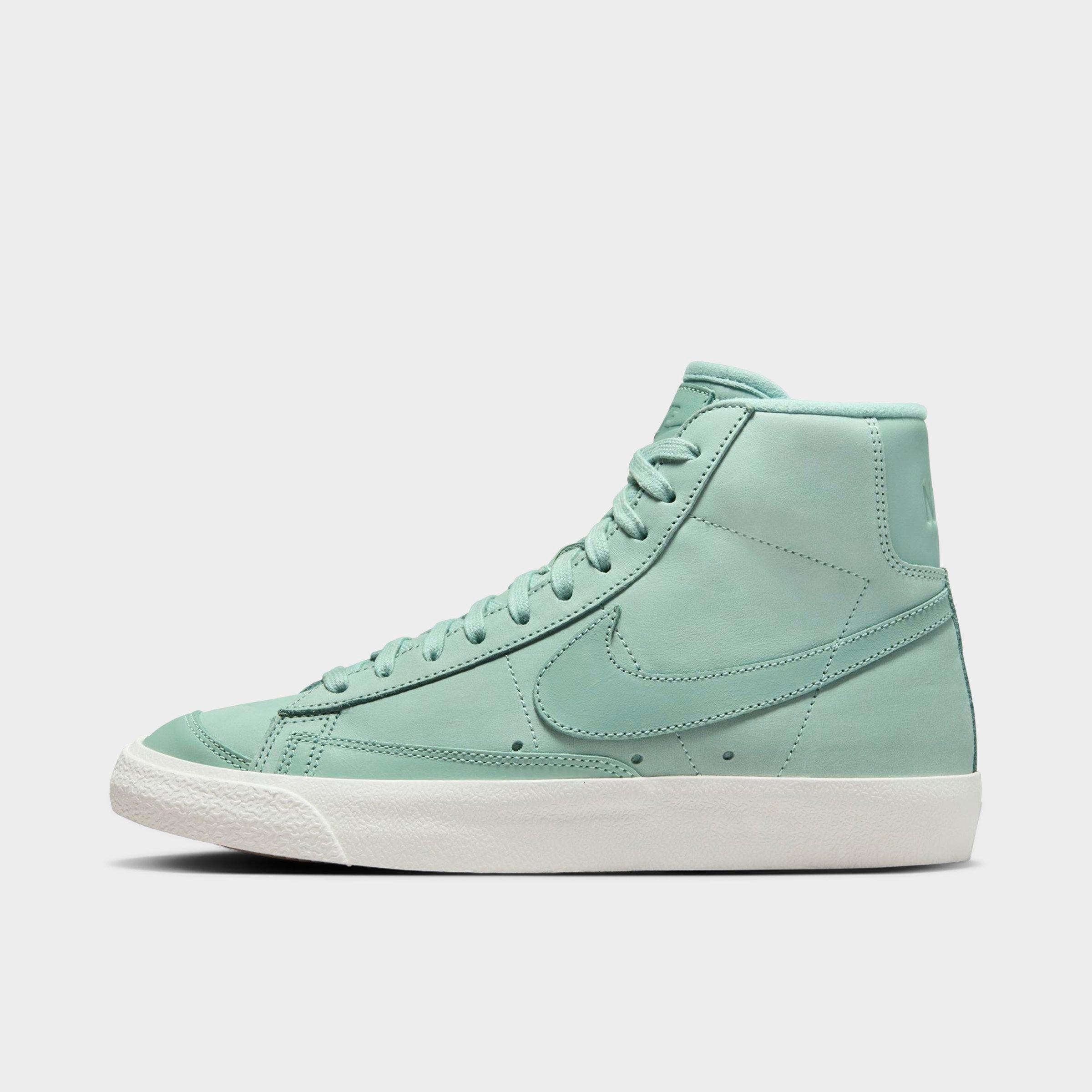 Nike Blue Blazer Premium Mid Sneakers In Mineral/mineral/sail