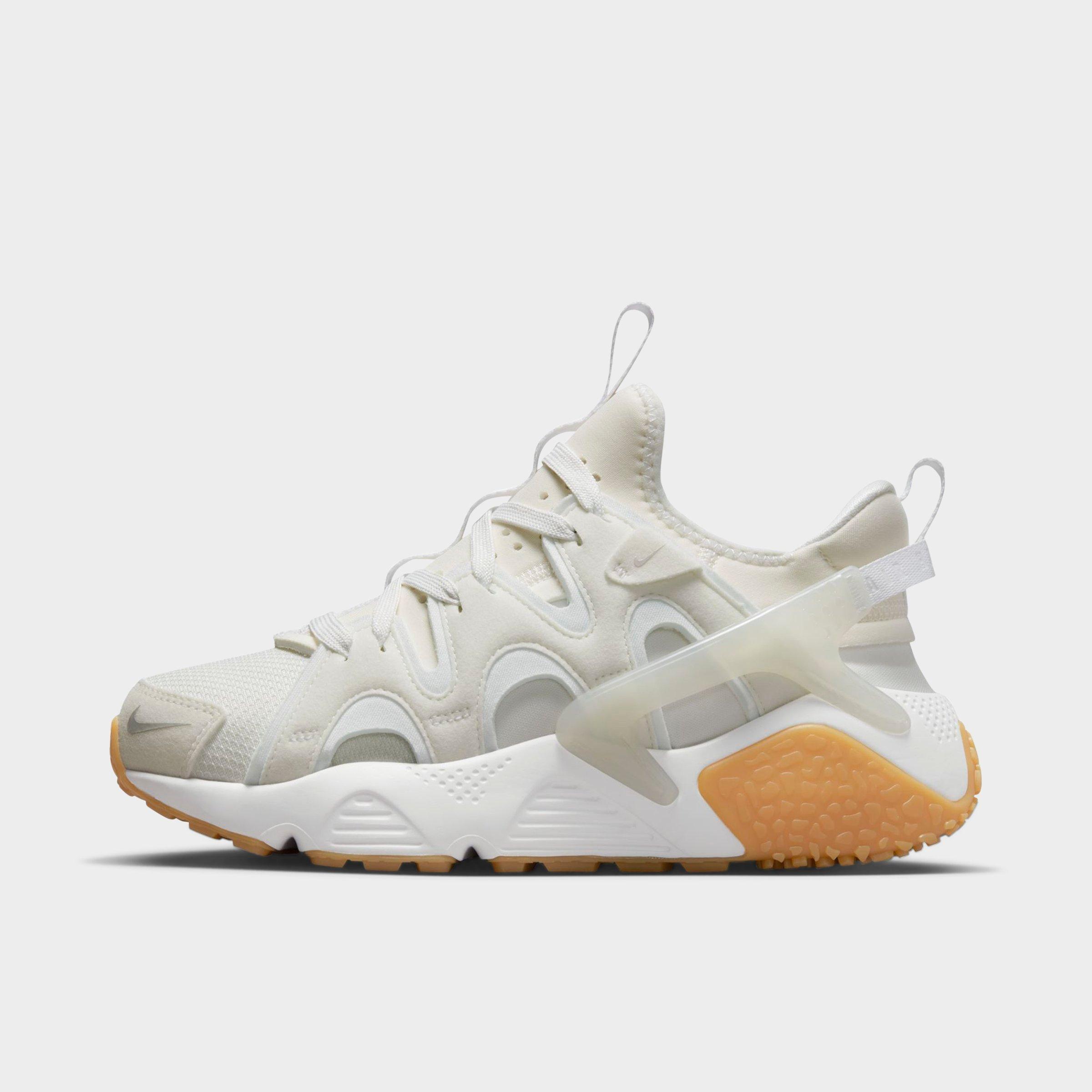 Nike Women's Air Huarache Craft Casual Shoes in Summit White/Photon Dust/Gum Medium Brown Size: 5.0