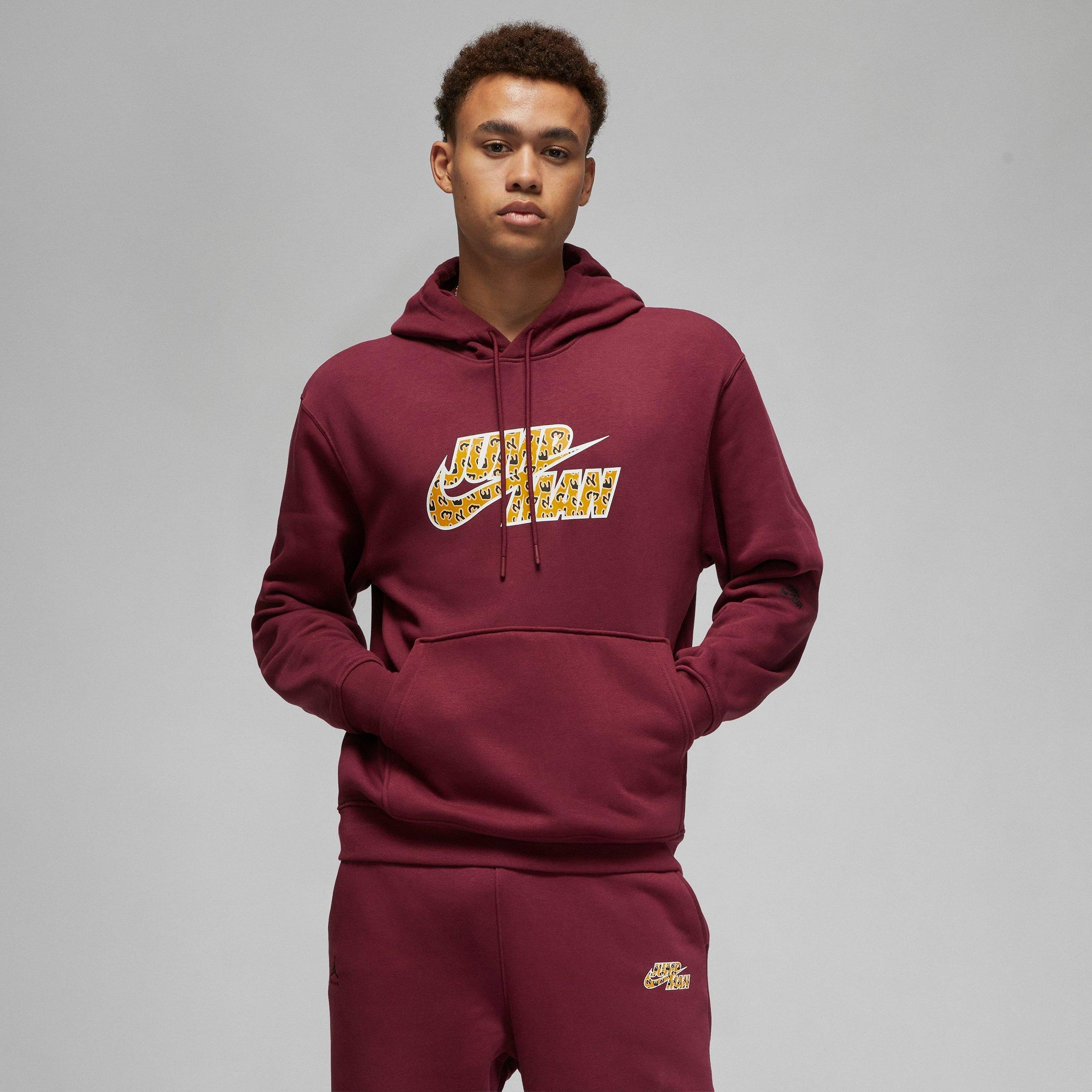 NIKE JORDAN MEN'S FLIGHT MVP JUMPMAN FLEECE PULLOVER HOODIE 