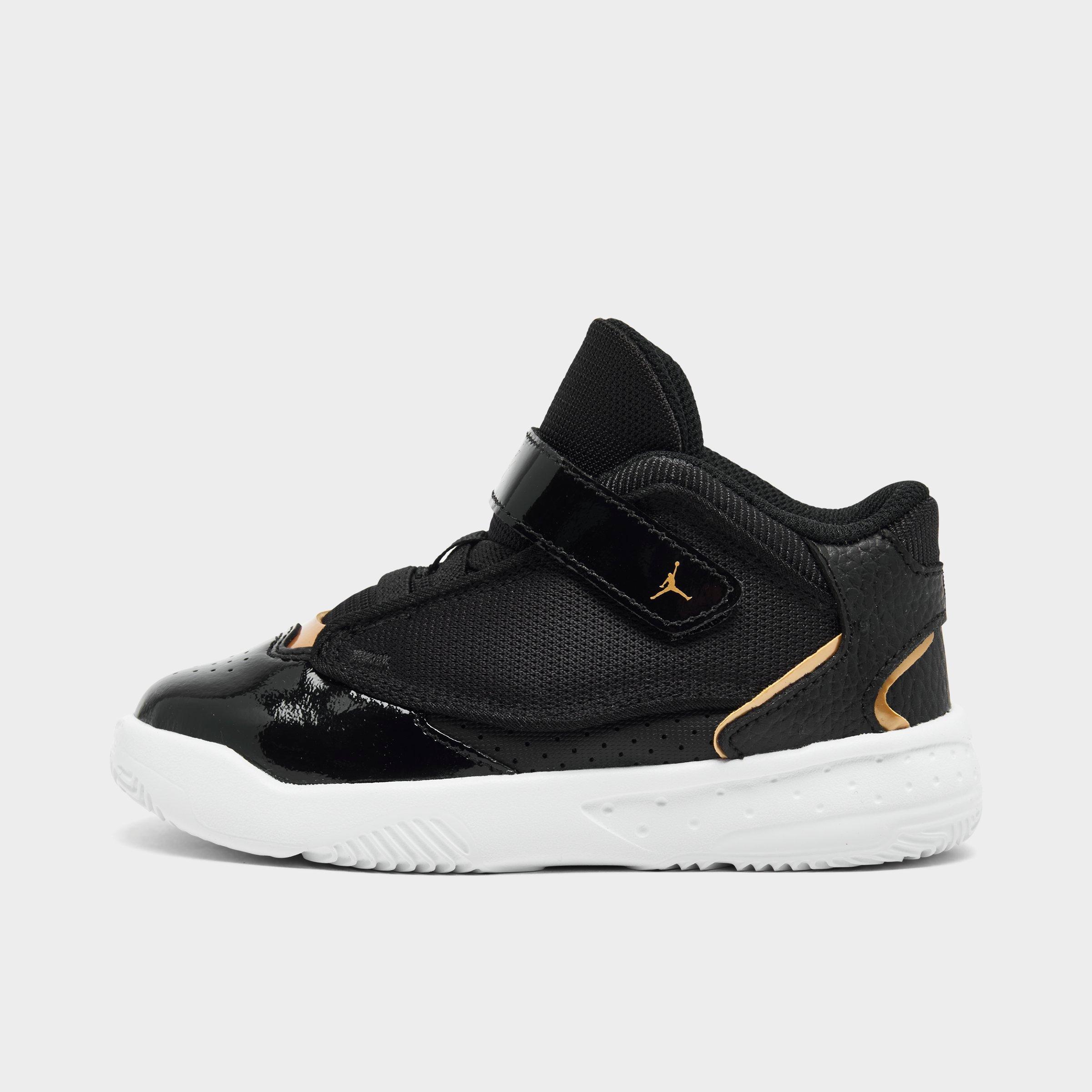 Nike Babies' Jordan Kids' Toddler Jordan Max Aura 4 Basketball Shoes In Black/metallic Gold/white