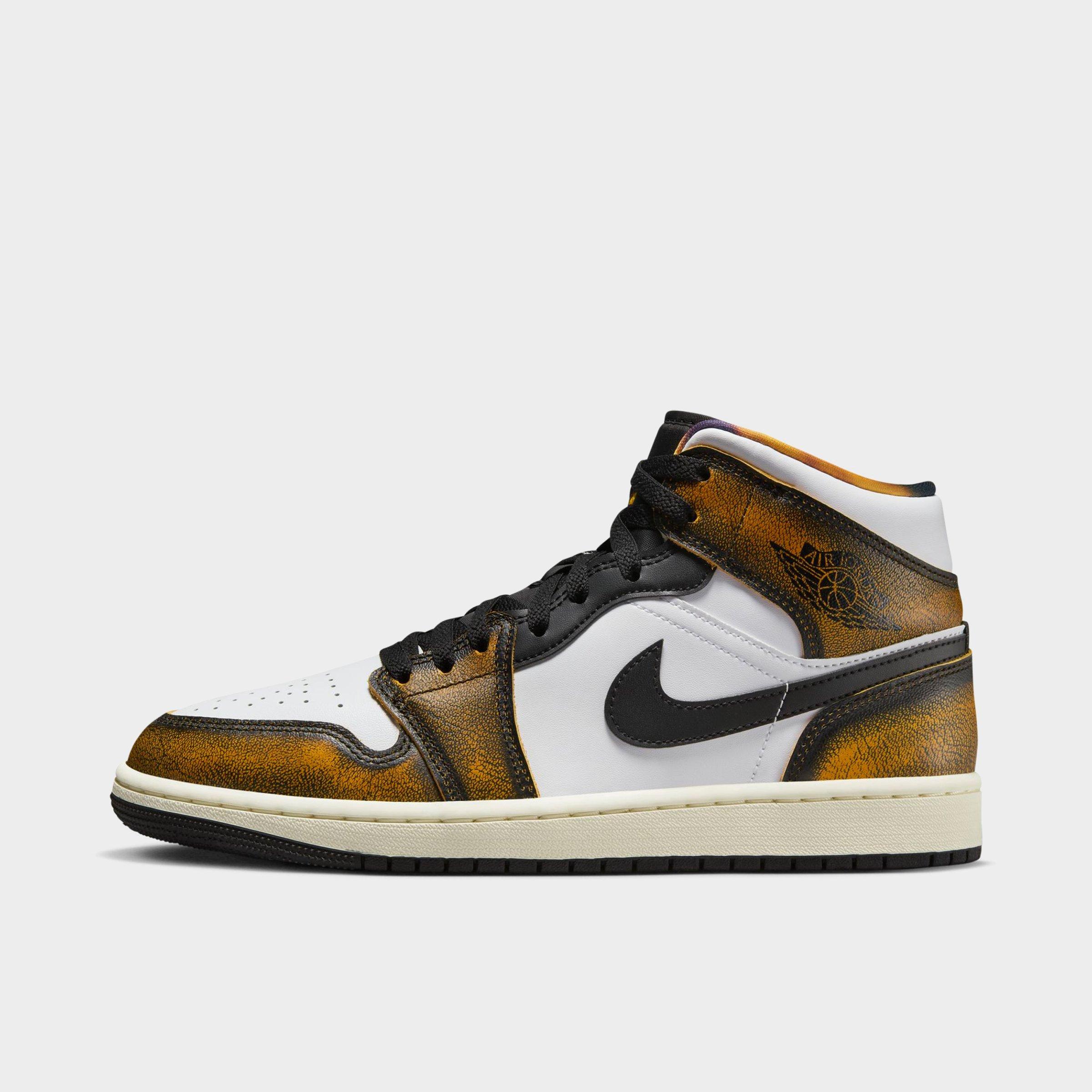 women's air jordan retro 1 mid se premium casual shoes