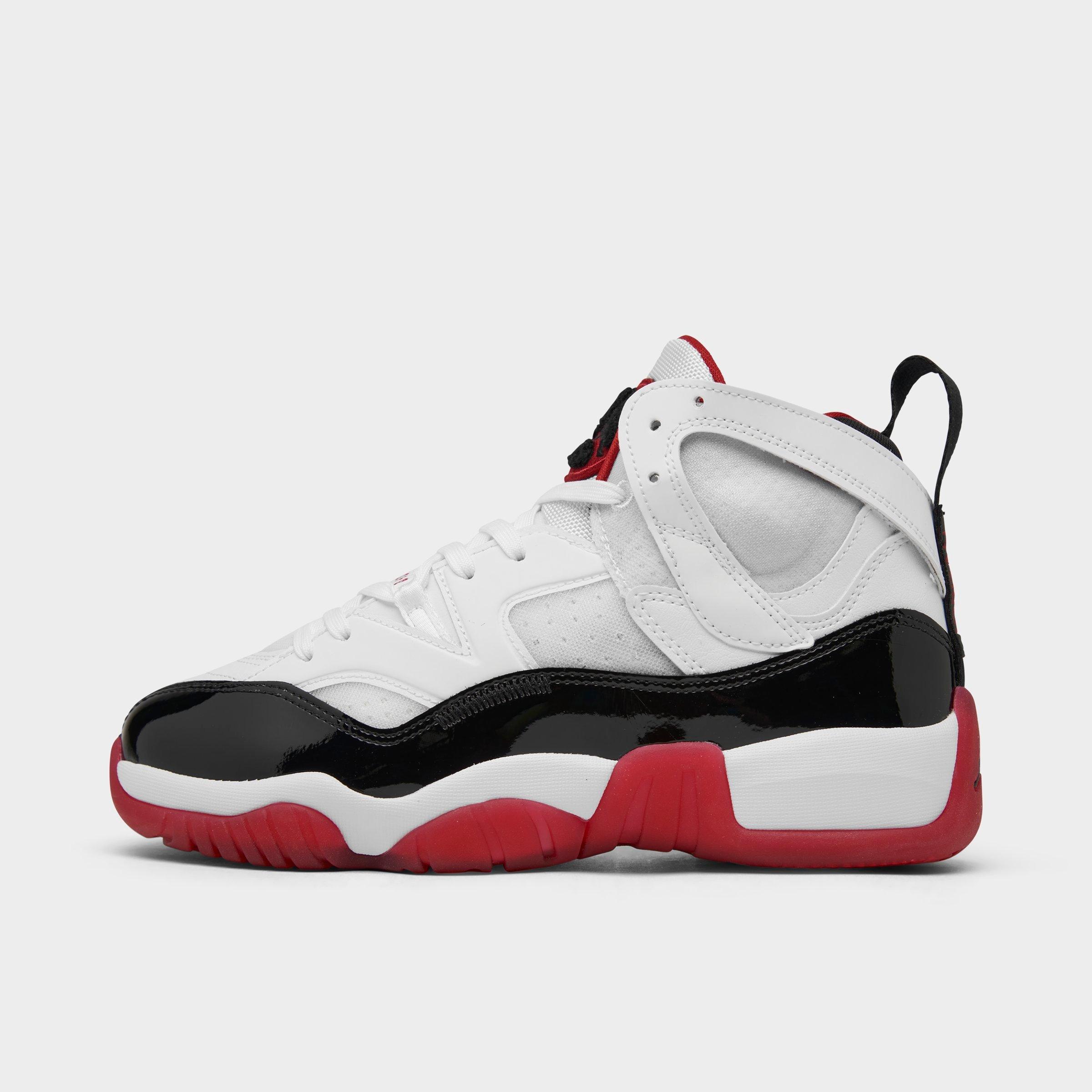 Nike Jordan Big Kids' Jordan Jumpman Two Trey Basketball Shoes In White/black/gym Red