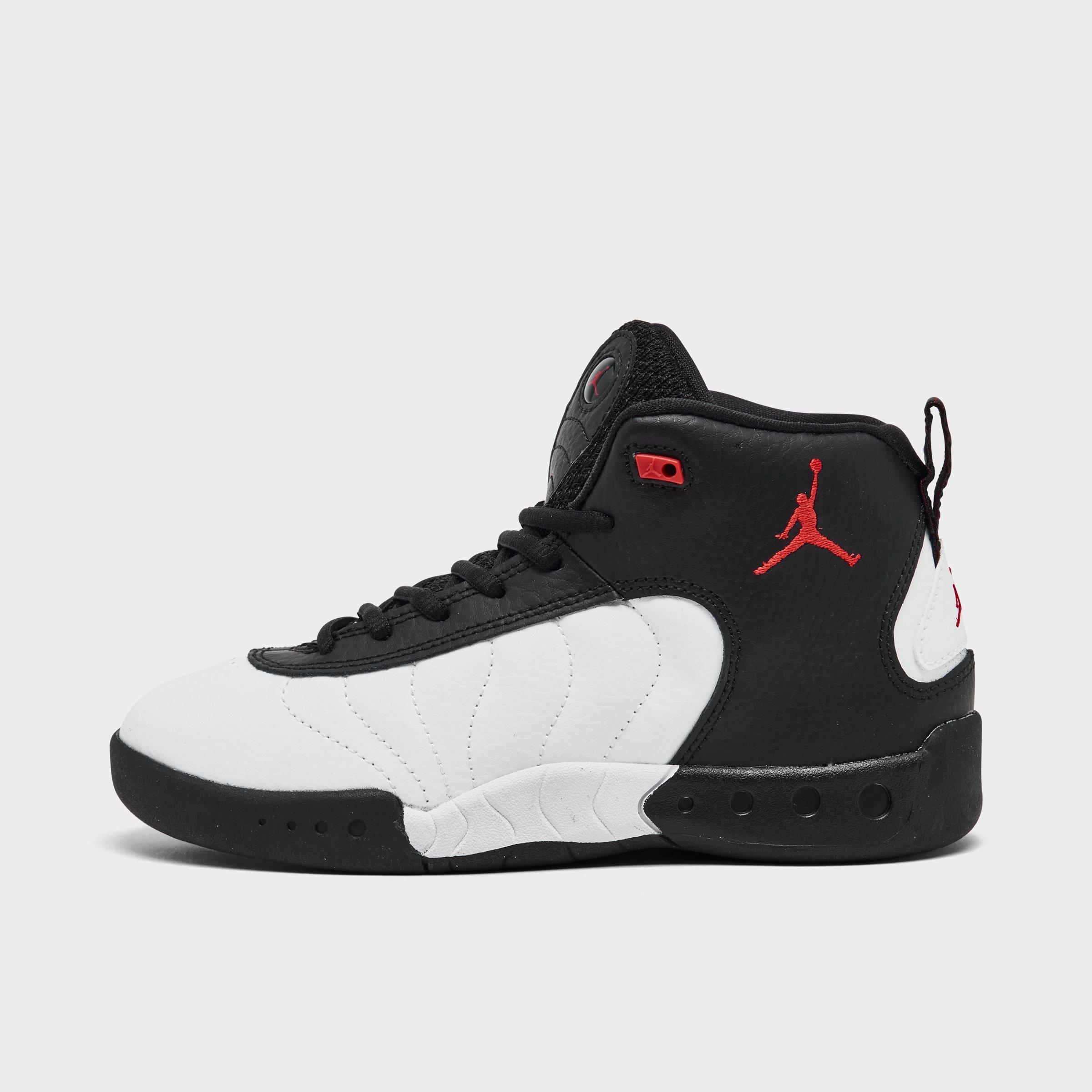 Size 2 Y Jordan Little Kids' Jordan Jumpman Pro Basketball Shoes in Black/White/ Size 2.0 Leather