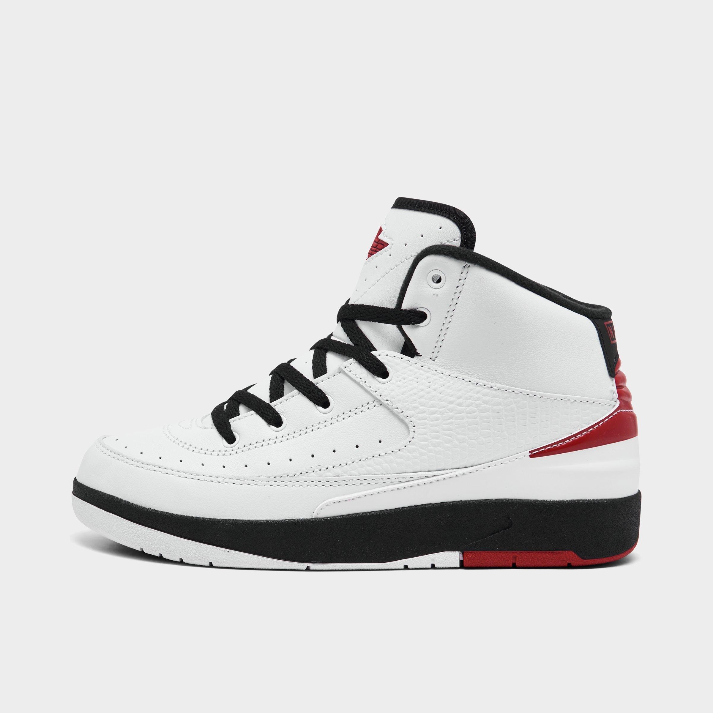 Nike Little Kids' Air Jordan Retro 2 Basketball Shoes In White/varsity Red/black