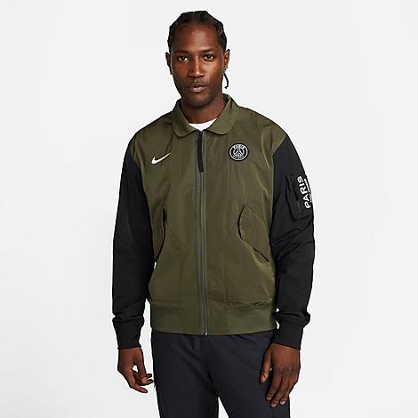 Nike Men's Paris Saint-germain Unlined Full-zip Bomber Jacket In Green
