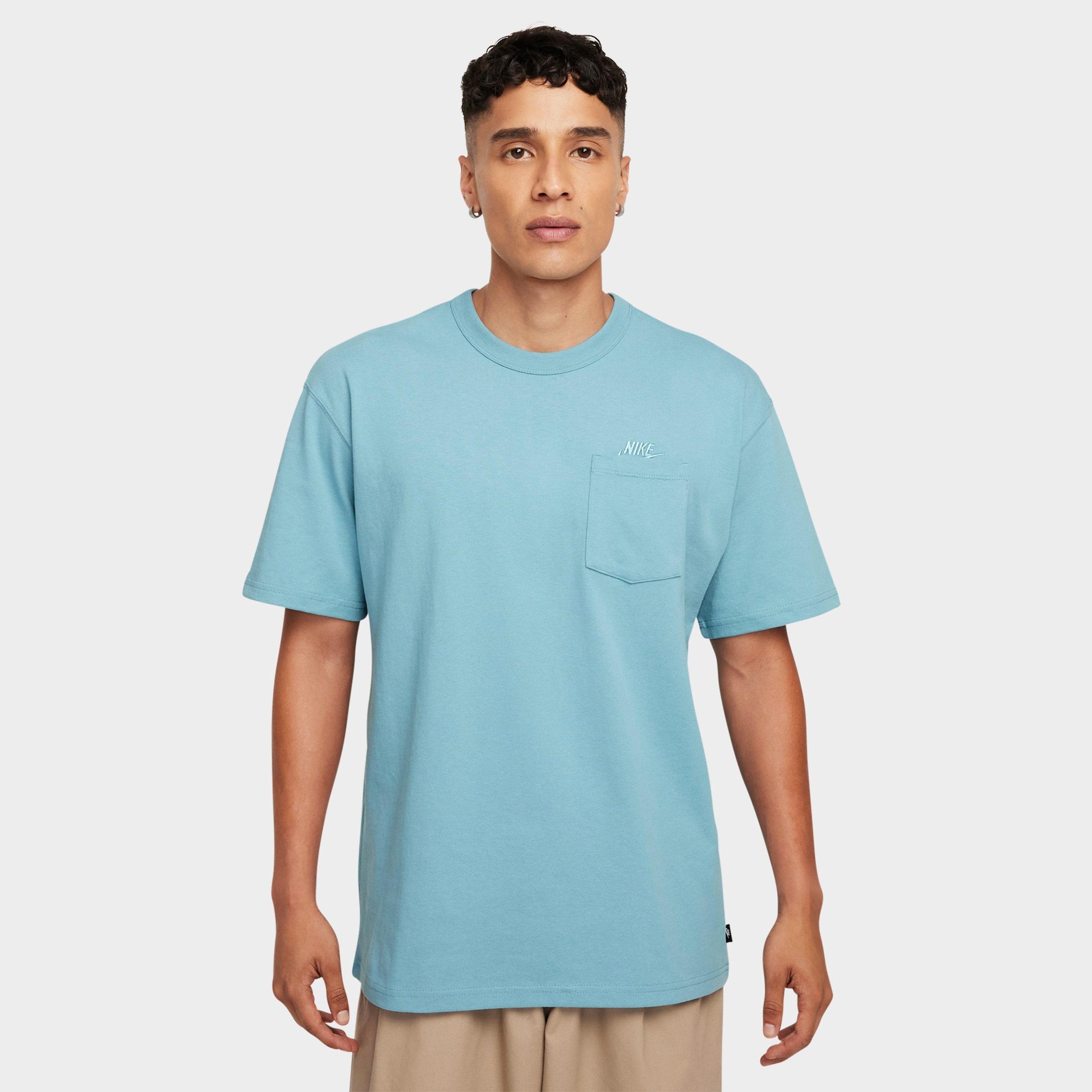 Nike Men's Sportswear Premium Essentials Pocket T-Shirt in Denim Turquoise Size: XS
