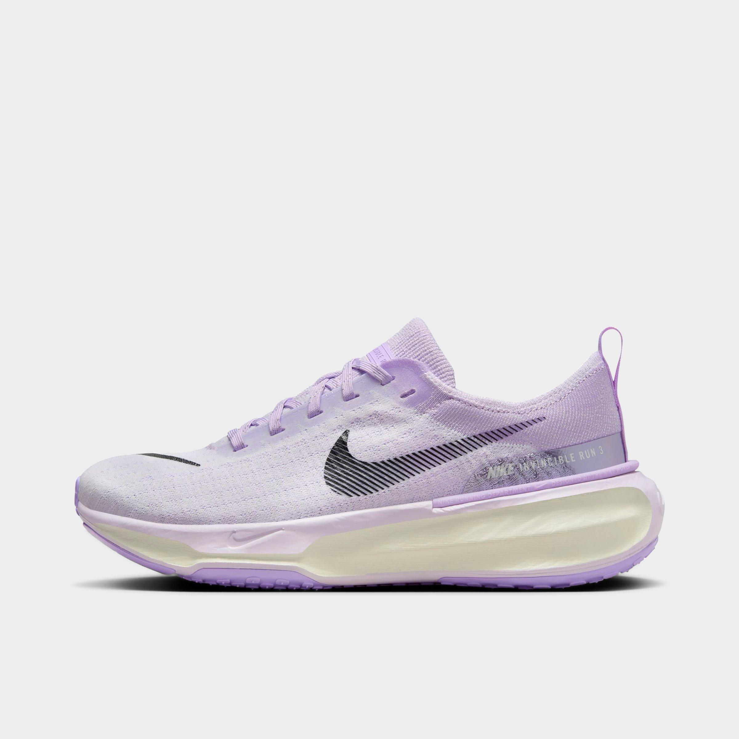 Shop Nike Women's Air Zoomx Invincible Run 3 Flyknit Running Shoes In Barely Grape/lilac Bloom/sail/black