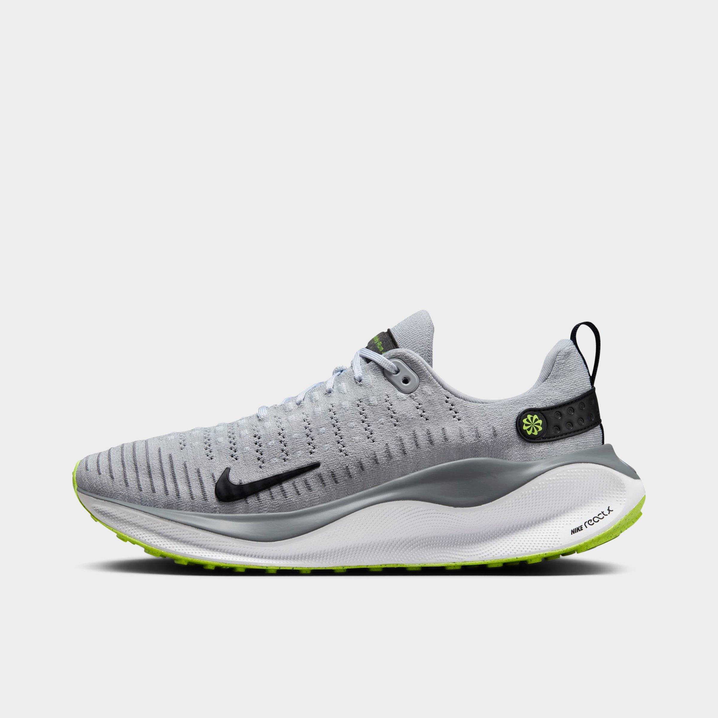 Nike Infinity Run 4 Reactx Flyknit Running Sneakers In Wolf Grey/pure Platinum/cool Grey/black