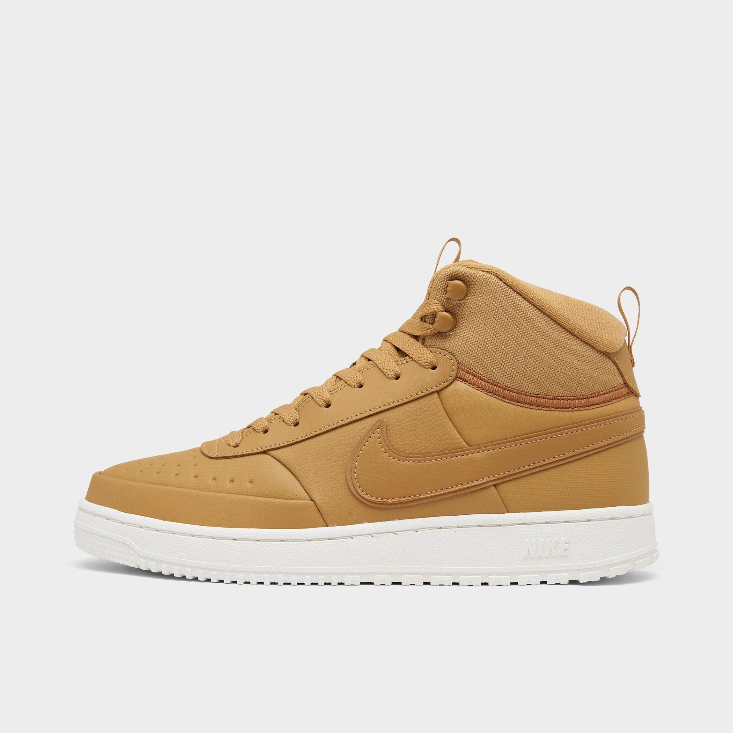 Nike Men's Court Vision Mid Winter Sneakers From Finish Line In Elemental Gold/sail/desert Ochre/elemental Gold