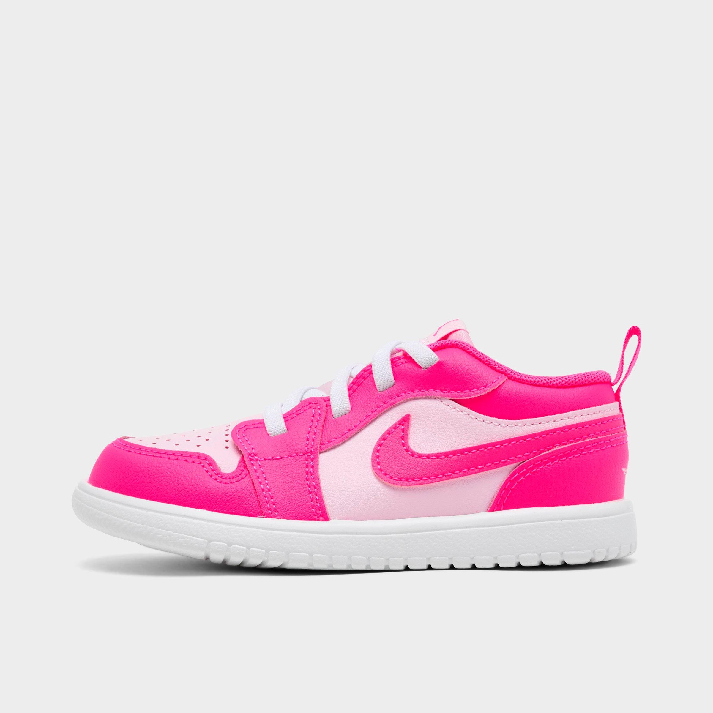 Nike Jordan Girls' Toddler Air Retro 1 Low Alt Casual Shoes In Pink Foam/summit White/hyper Pink 