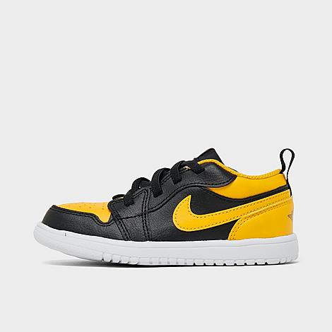 Nike Babies' Jordan Kids' Toddler Air Retro 1 Low Easyon Casual Shoes In Black/yellow Ochre/white