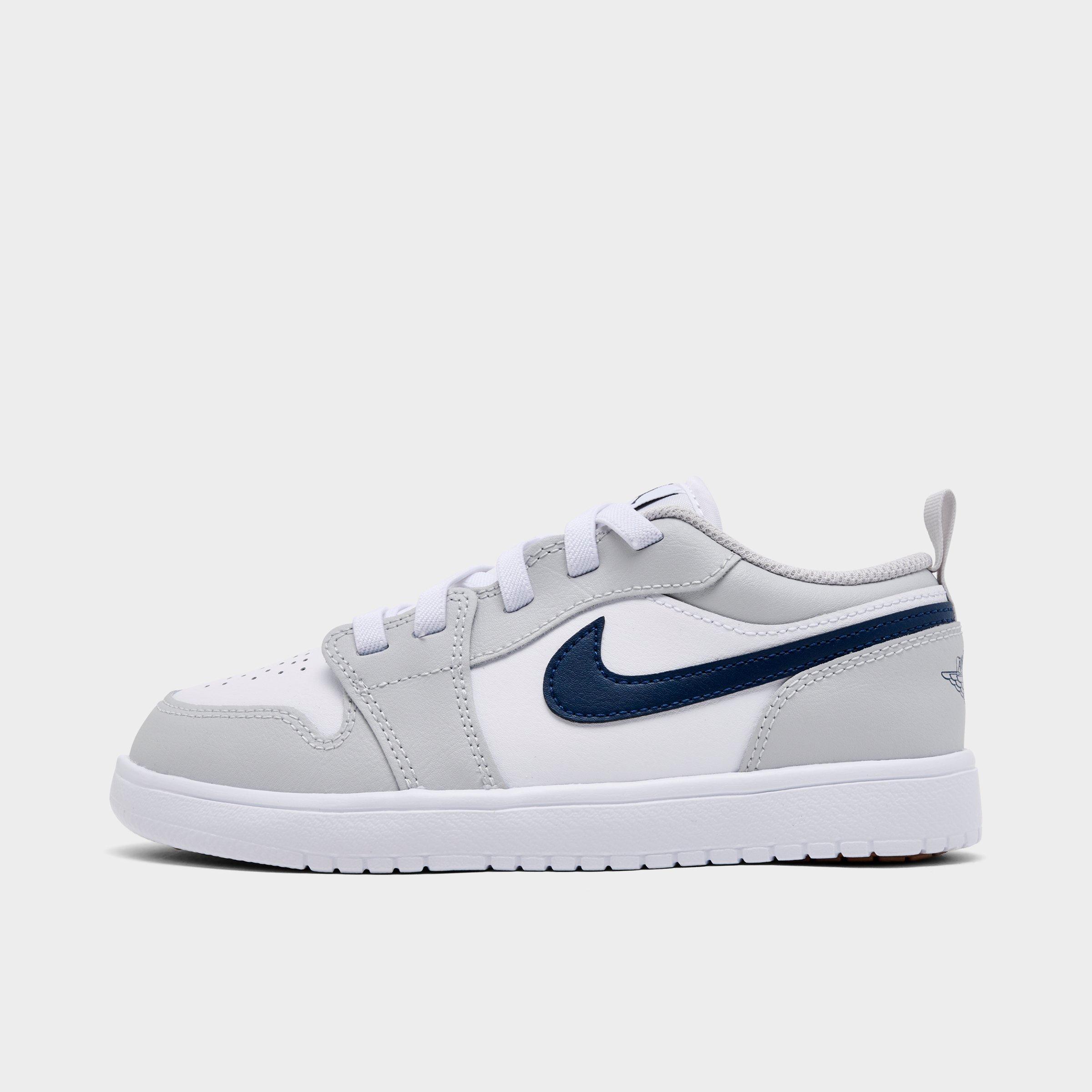 Nike Jordan Little Kids' Air Retro 1 Low Alt Casual Shoes In White/midnight Navy