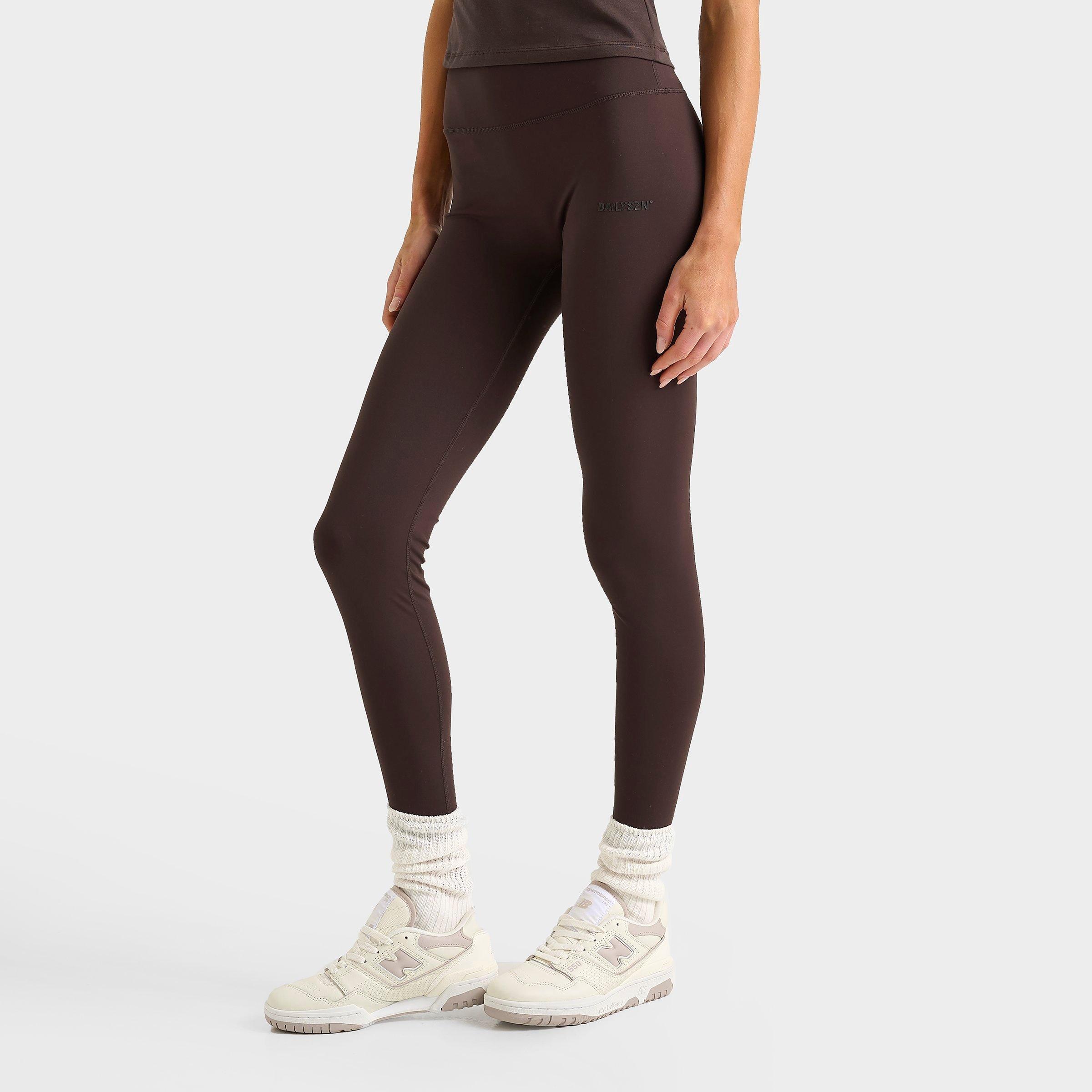Daily Szn Women's DAILYSZN Daily Tights in Brown/Black Coffee Size Large Polyester