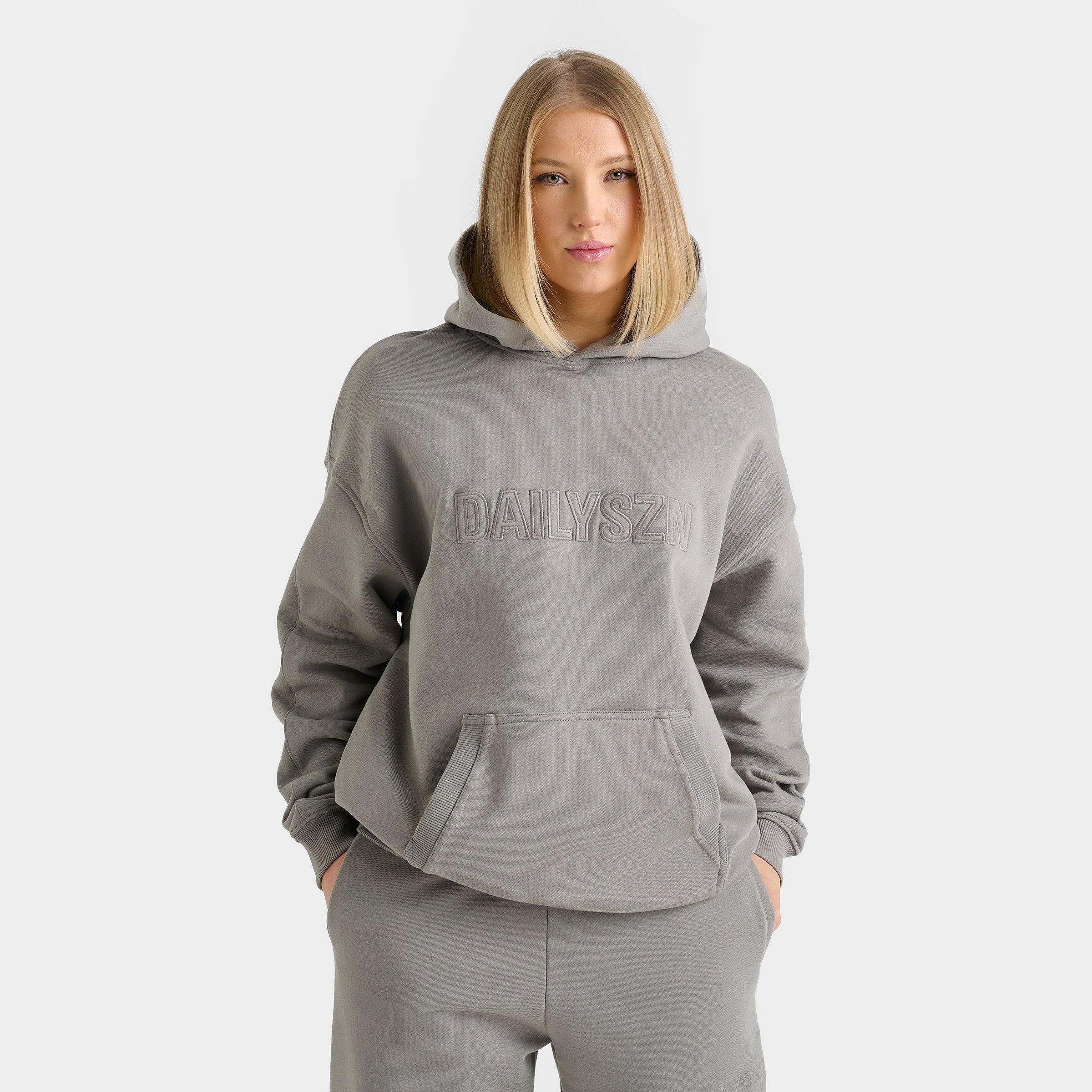 Daily Szn Women's DAILYSZN SZN Pullover Hoodie in Grey/Moon Mist Size Small Cotton