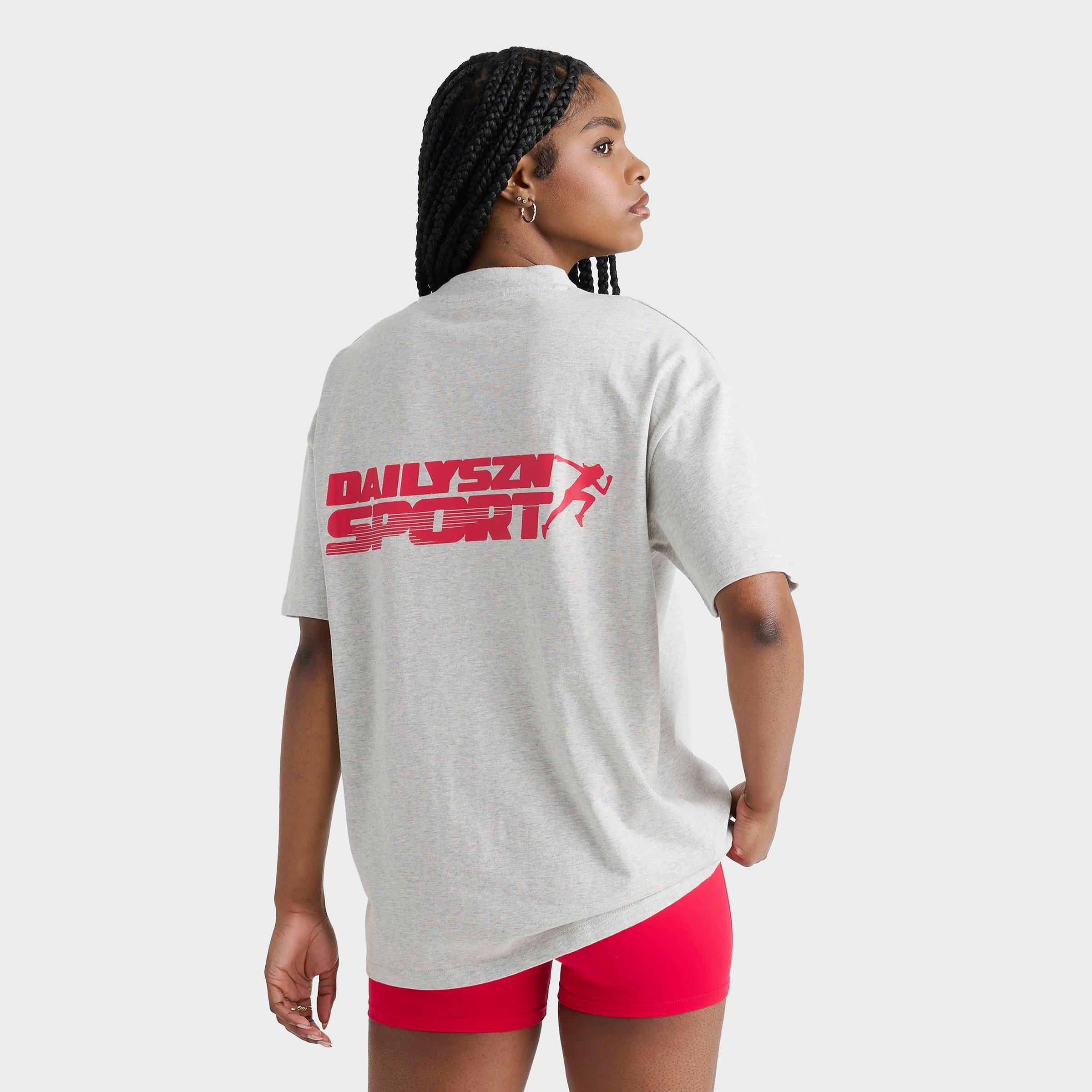 DailySZN Women's DSPORT BF TEE in Birch Heather Size: XS