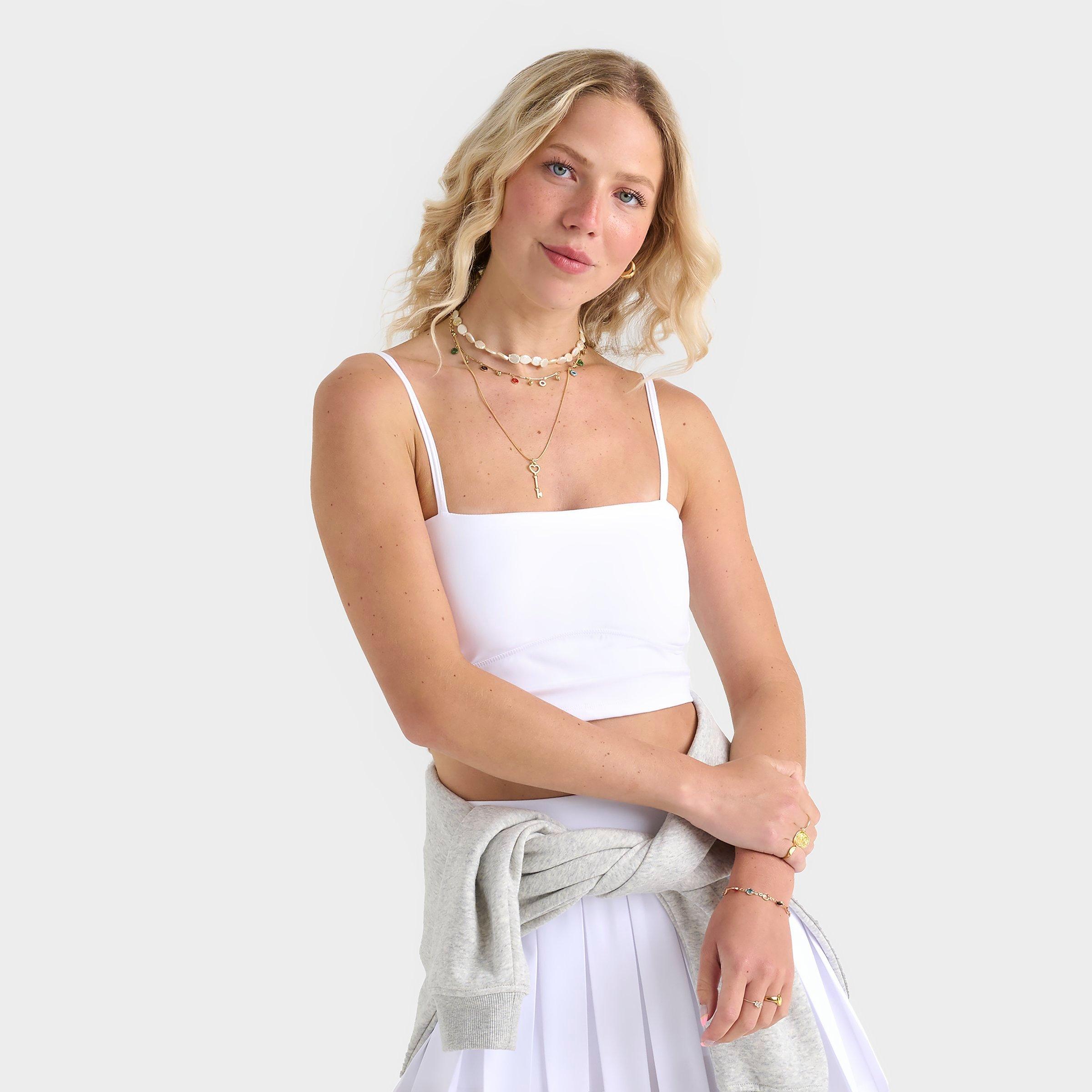 Women's DAILYSZN Mindful Bralette Tank Top in White Size: XS