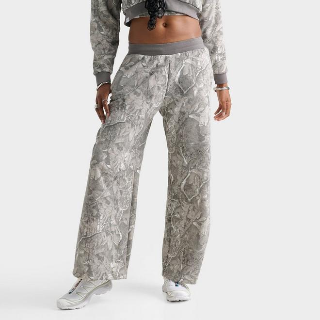 Women's DAILYSZN Camo Print Fleece Wide Leg Jogger Pants