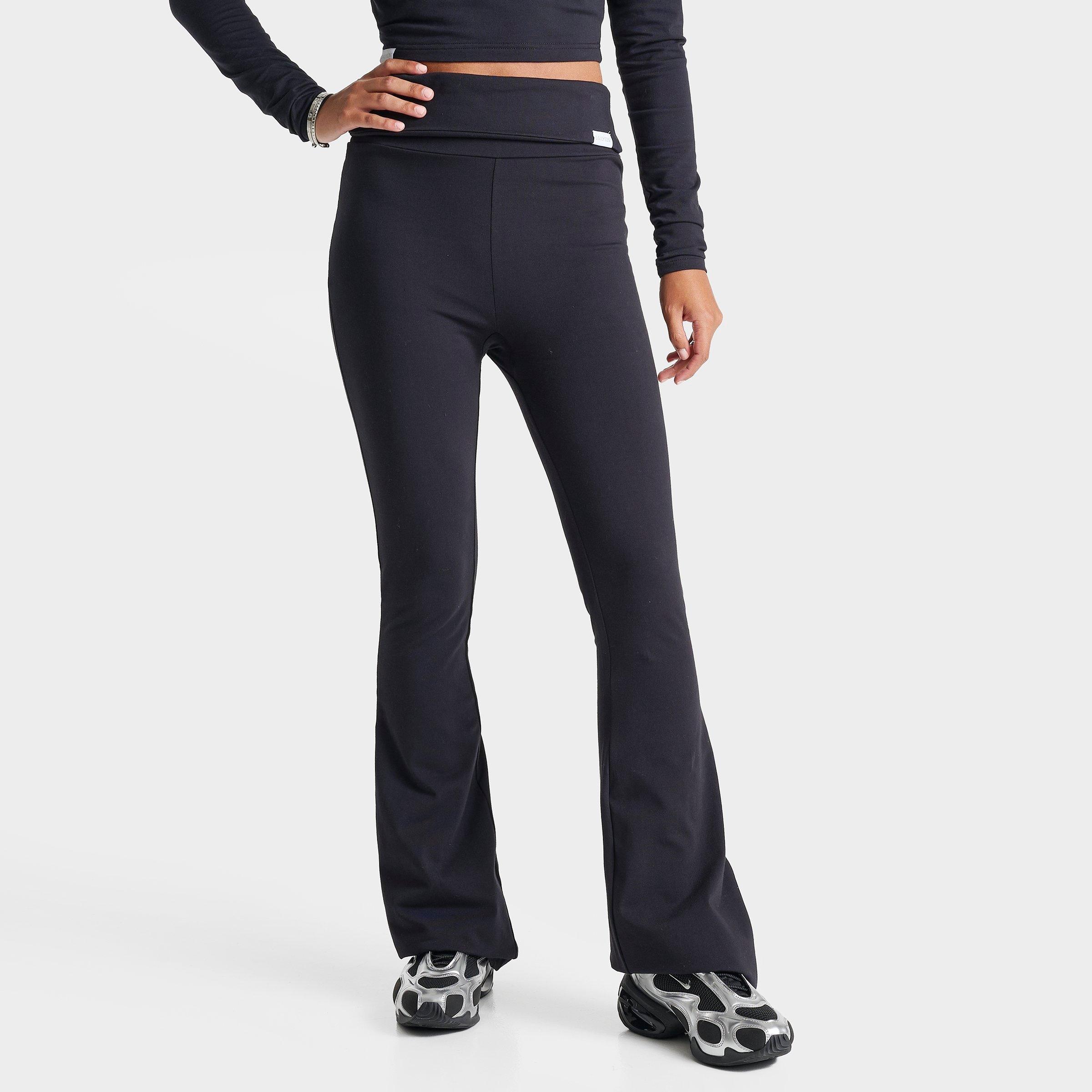 Dailyszn Women's  Foldover Flare Leggings In Black