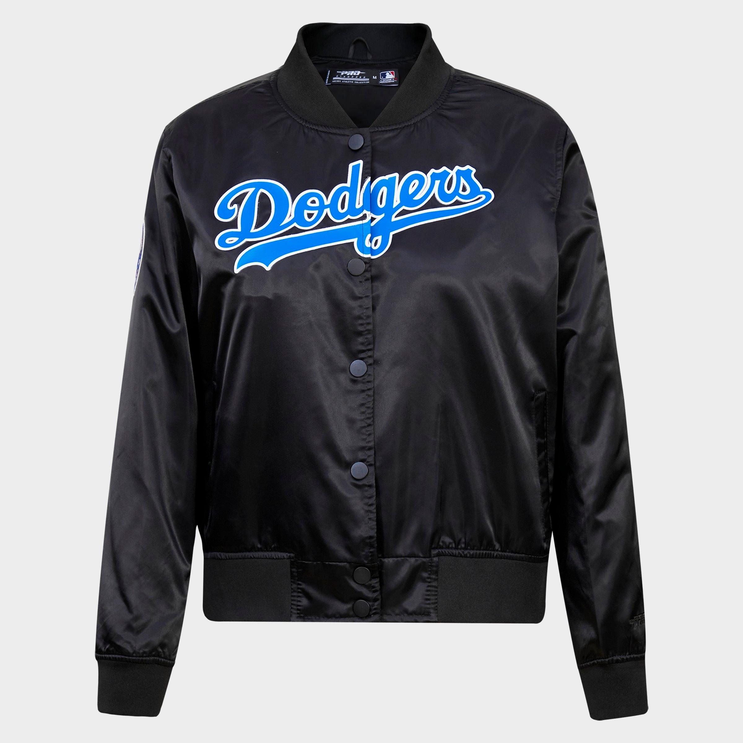 Pro Standard Women's Los Angeles Dodgers MLB Classic Satin Jacket in Black Size: XS