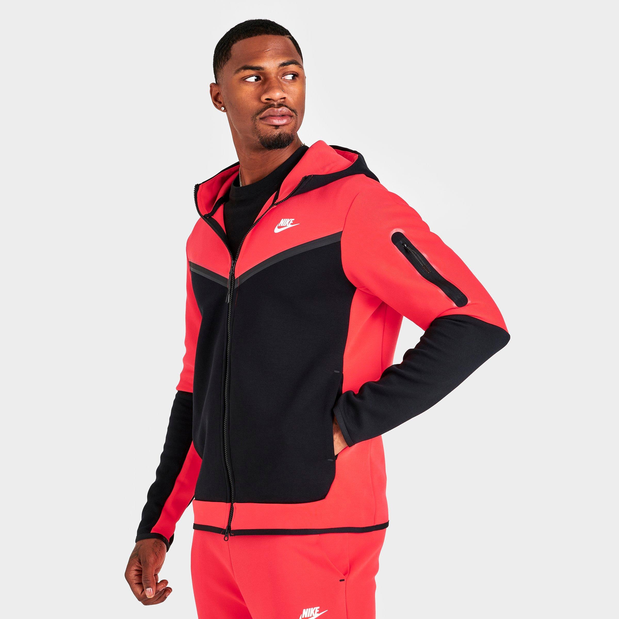 Nike Sportswear Tech Fleece Full-Zip Hoodie Dark Smoke Grey/Black/Safety  Orange