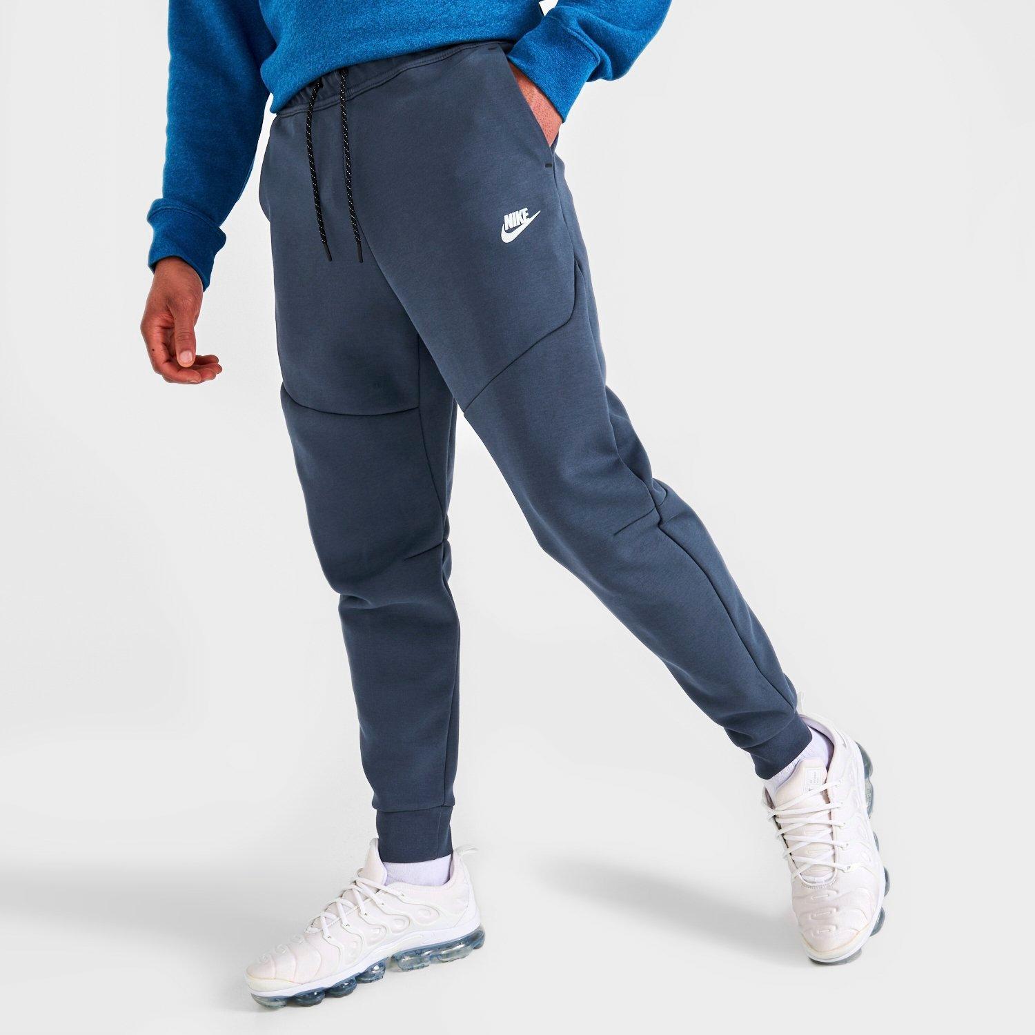 Nike Tech Fleece Taped Jogger Pants In Thunder Blue/metallic Cool Grey