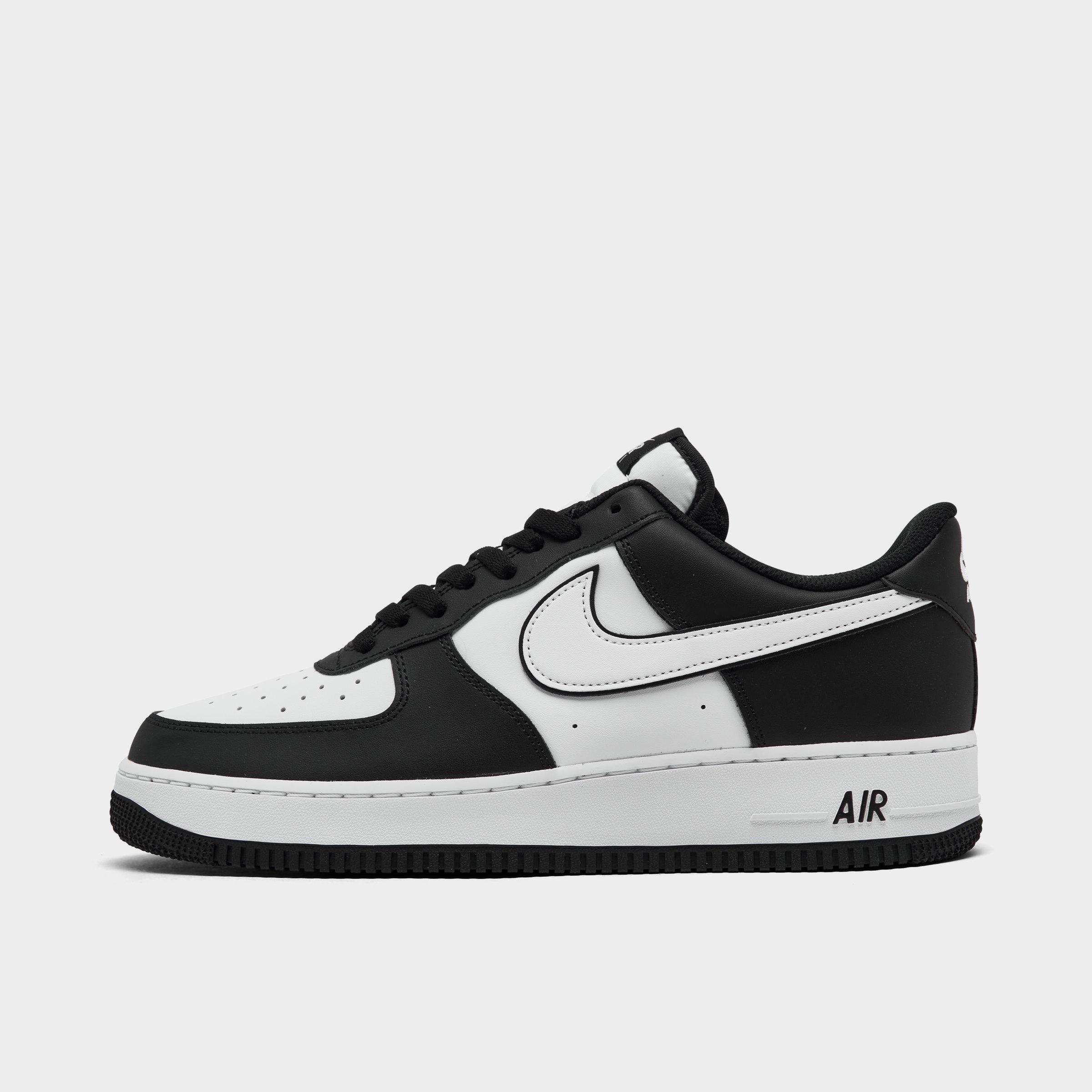 Nike Men's Air Force 1 Low Casual Shoes In Black/white/black
