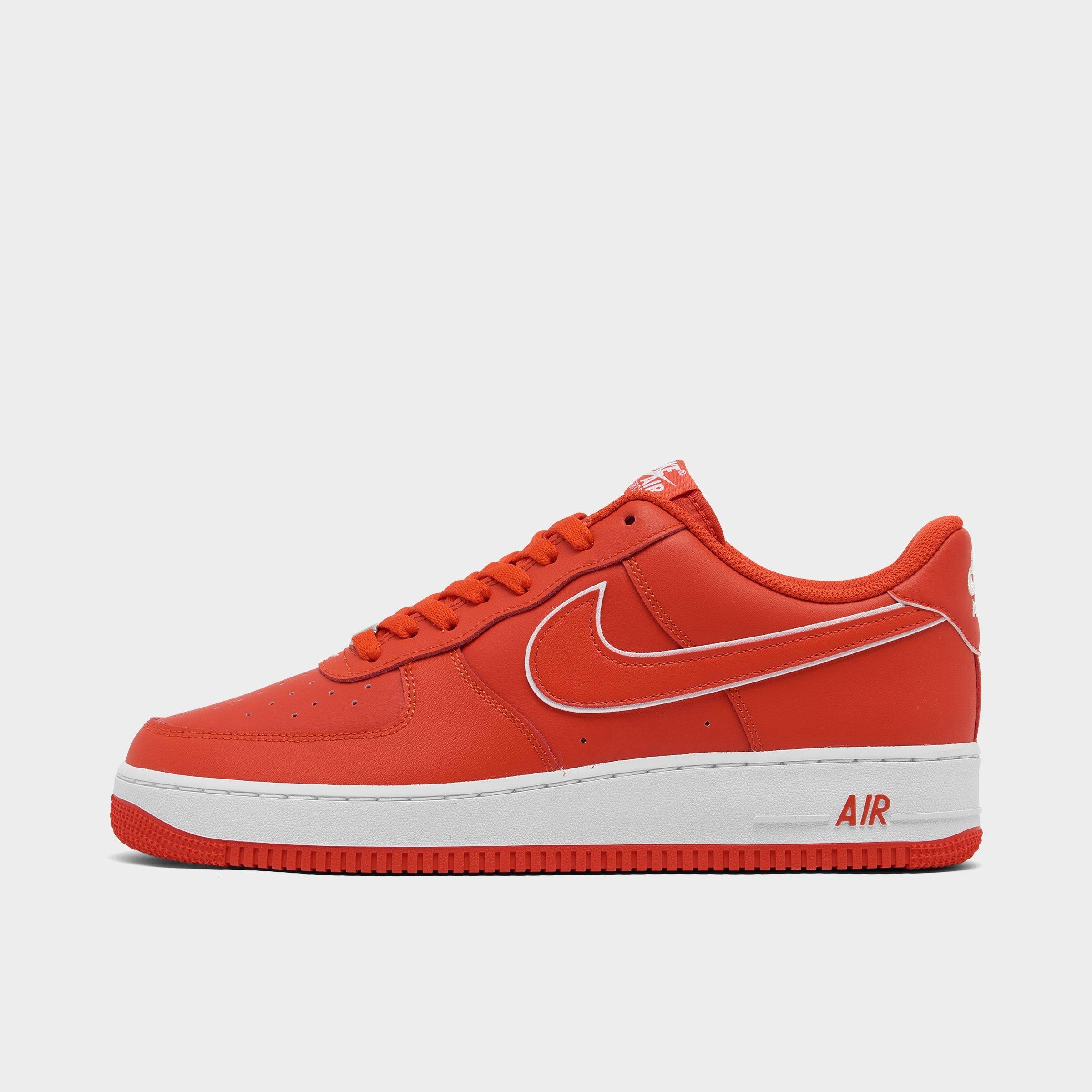 Nike Men's Air Force 1 Low Casual Shoes In Picante Red/picante Red/white