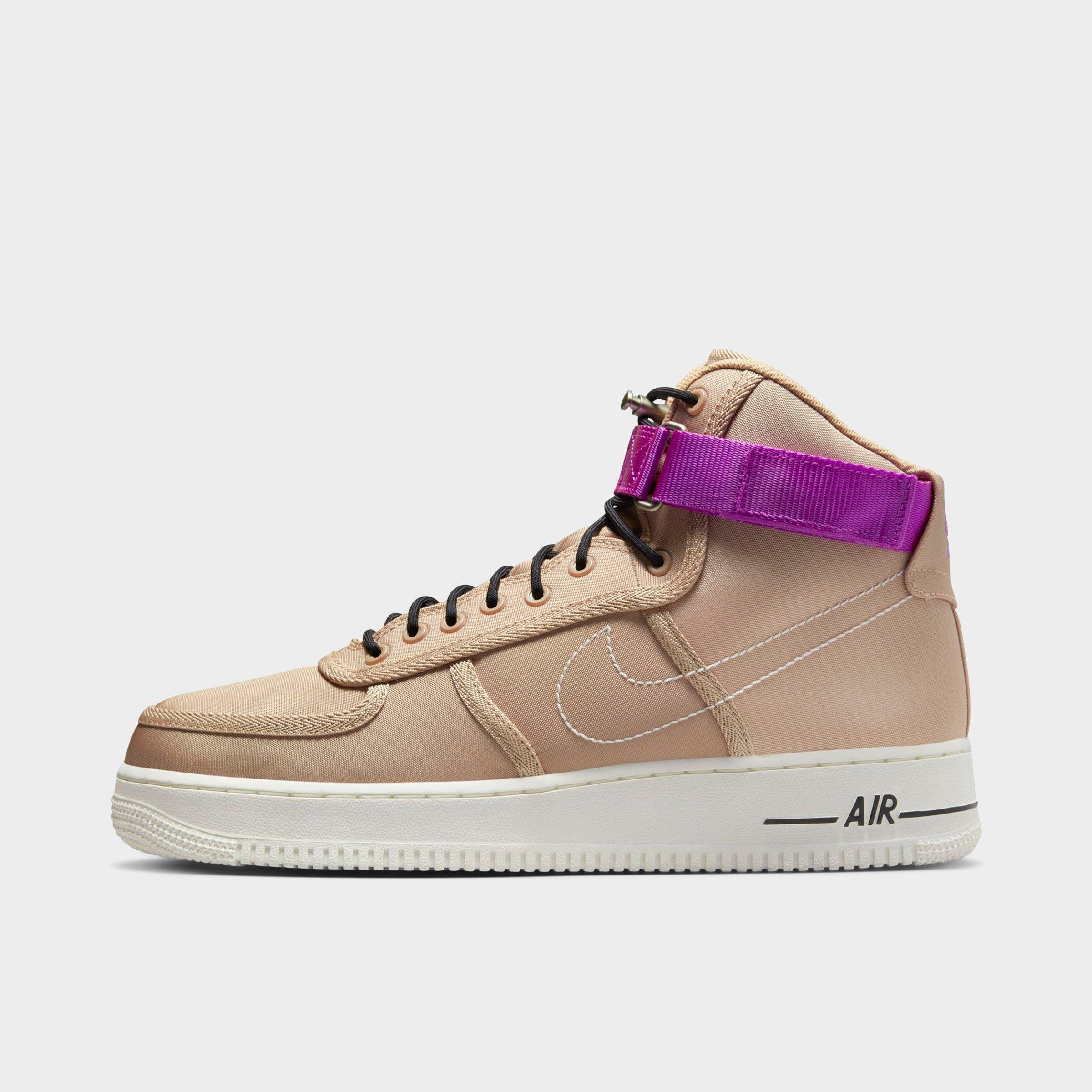 Nike Air Force 1 High "moving Company" Sneakers In Hemp/hemp/fuchsia Dream/black