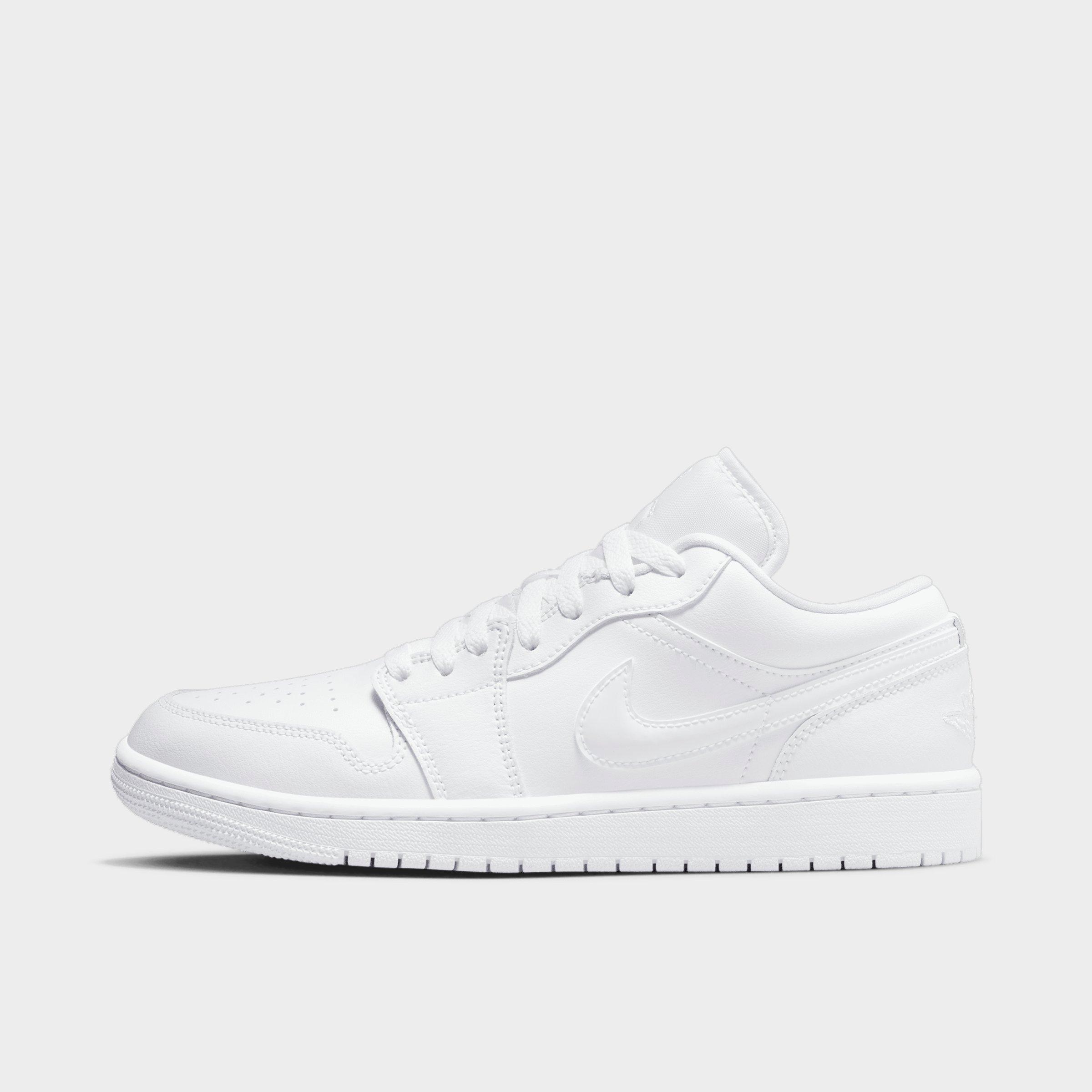 Jordan Women's Air 1 Low SE Casual Shoes in White/White/White Size: 5.0