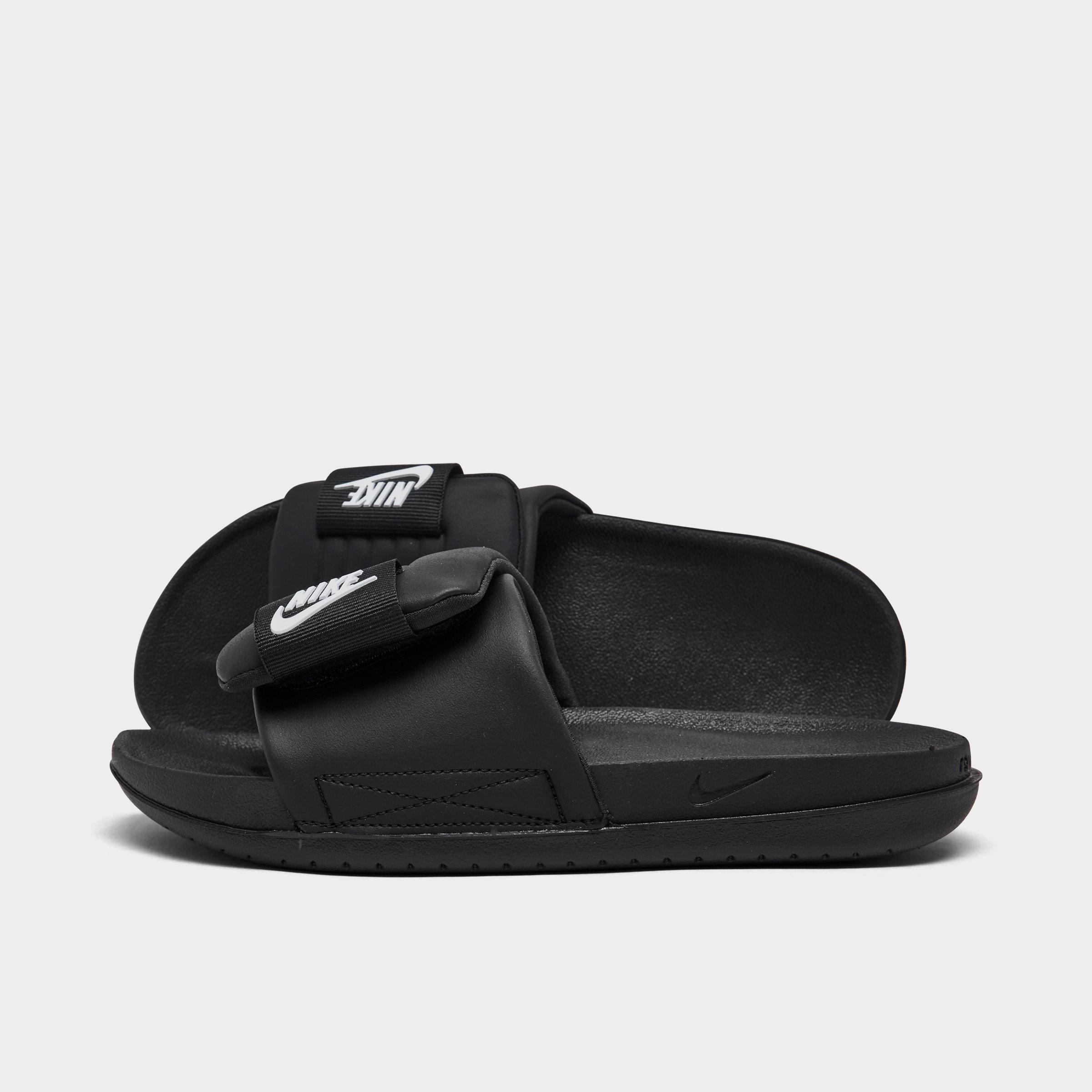 Nike Women's Offcourt Adjust Slides In Black/white/black 