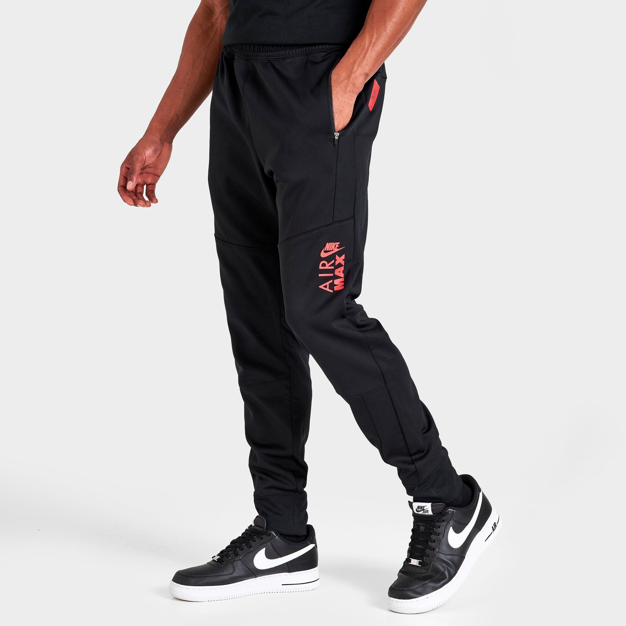 Men's nike black hot sale and red joggers