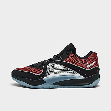 Shop Nike Kd 16 Basketball Shoes In Black/metallic Silver/bright Crimson