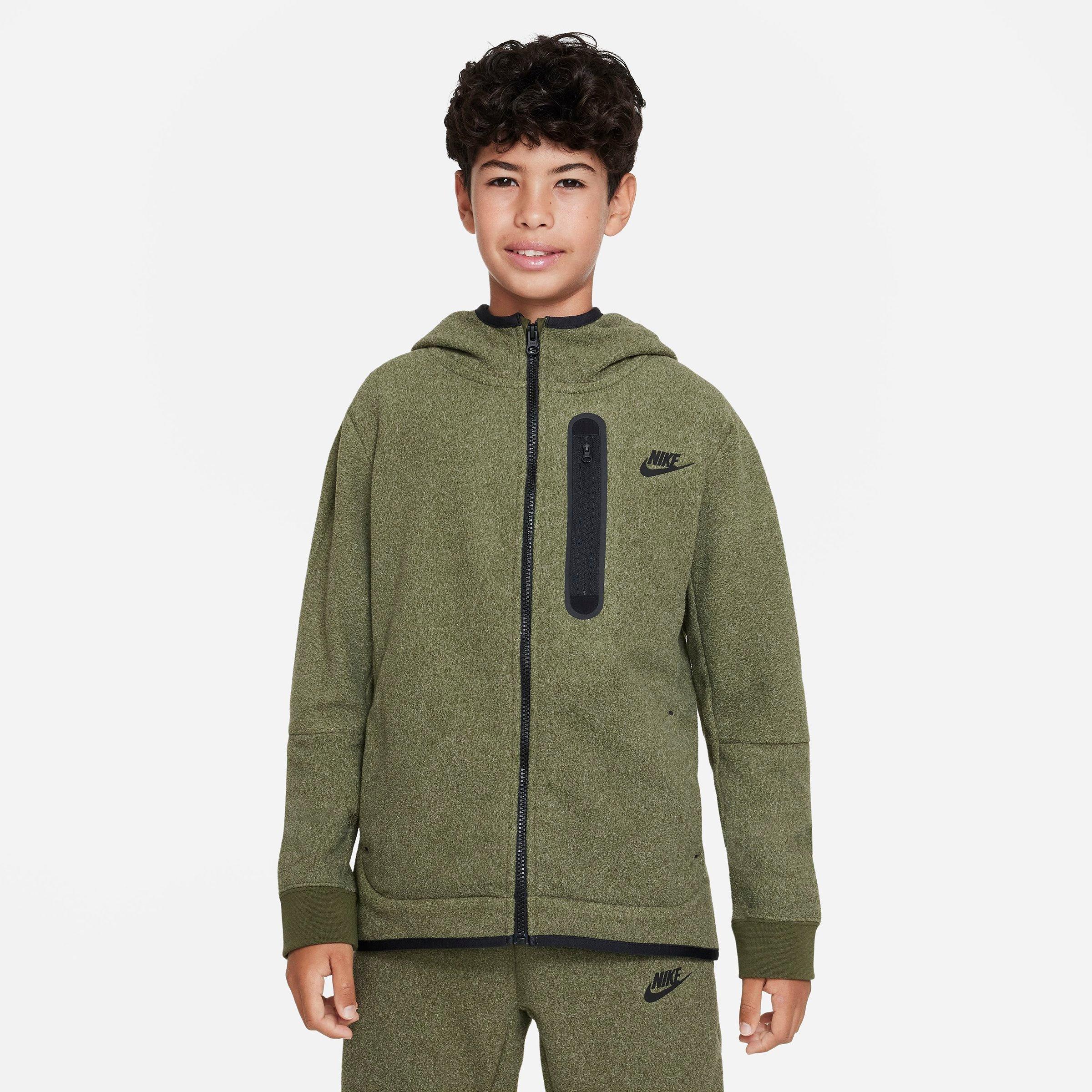 Lidiar con Tentación el primero Nike Kids' Tech Fleece Winterized Full Zip Hoodie In Rough Green/black |  ModeSens