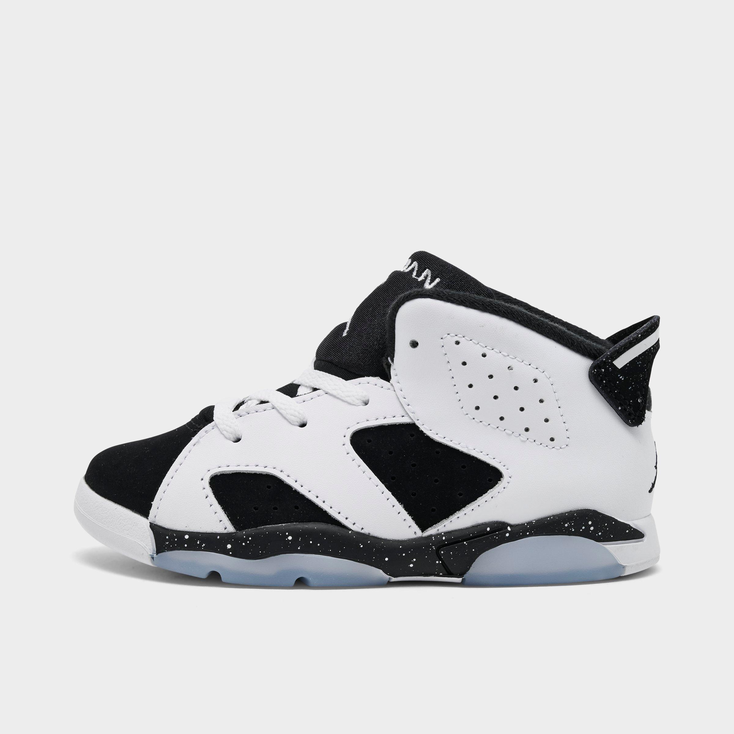 Jordan Kids Toddler Air Retro 6 Basketball Shoes in White/Black Size: 10.0