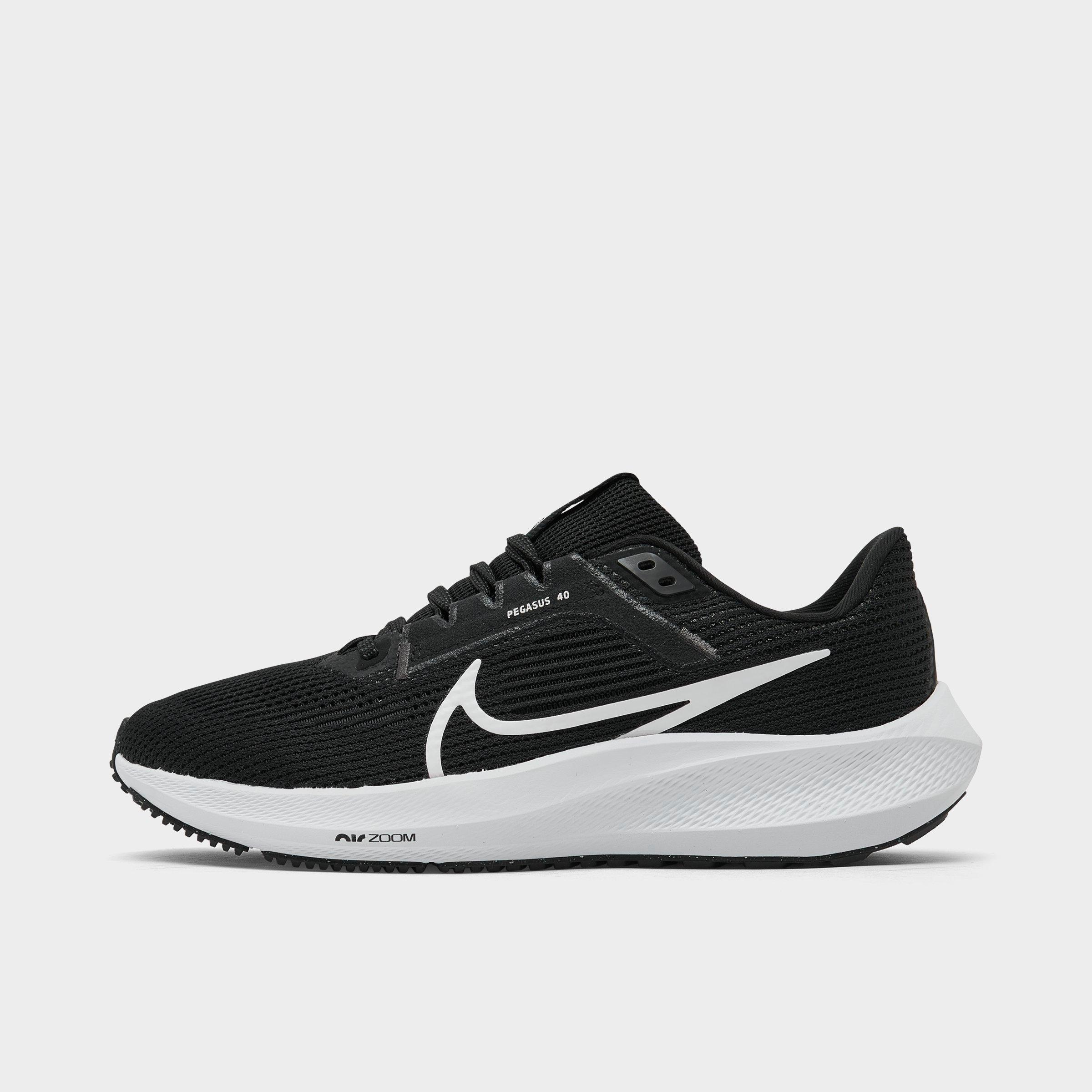 Shop Nike Women's Zoom Pegasus 40 Running Shoes In Black/white/iron Grey
